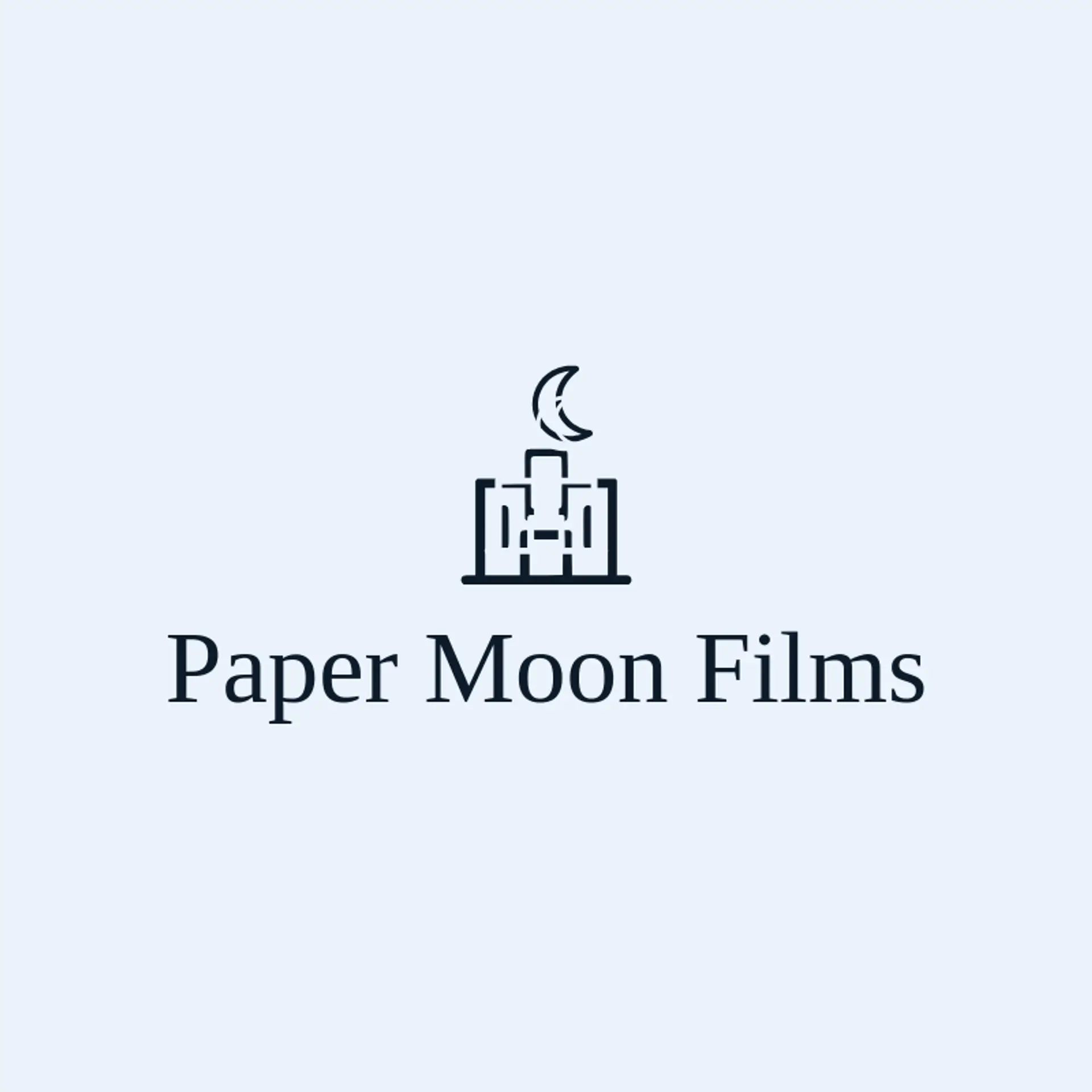 Paper Moon Films logo for movie studio