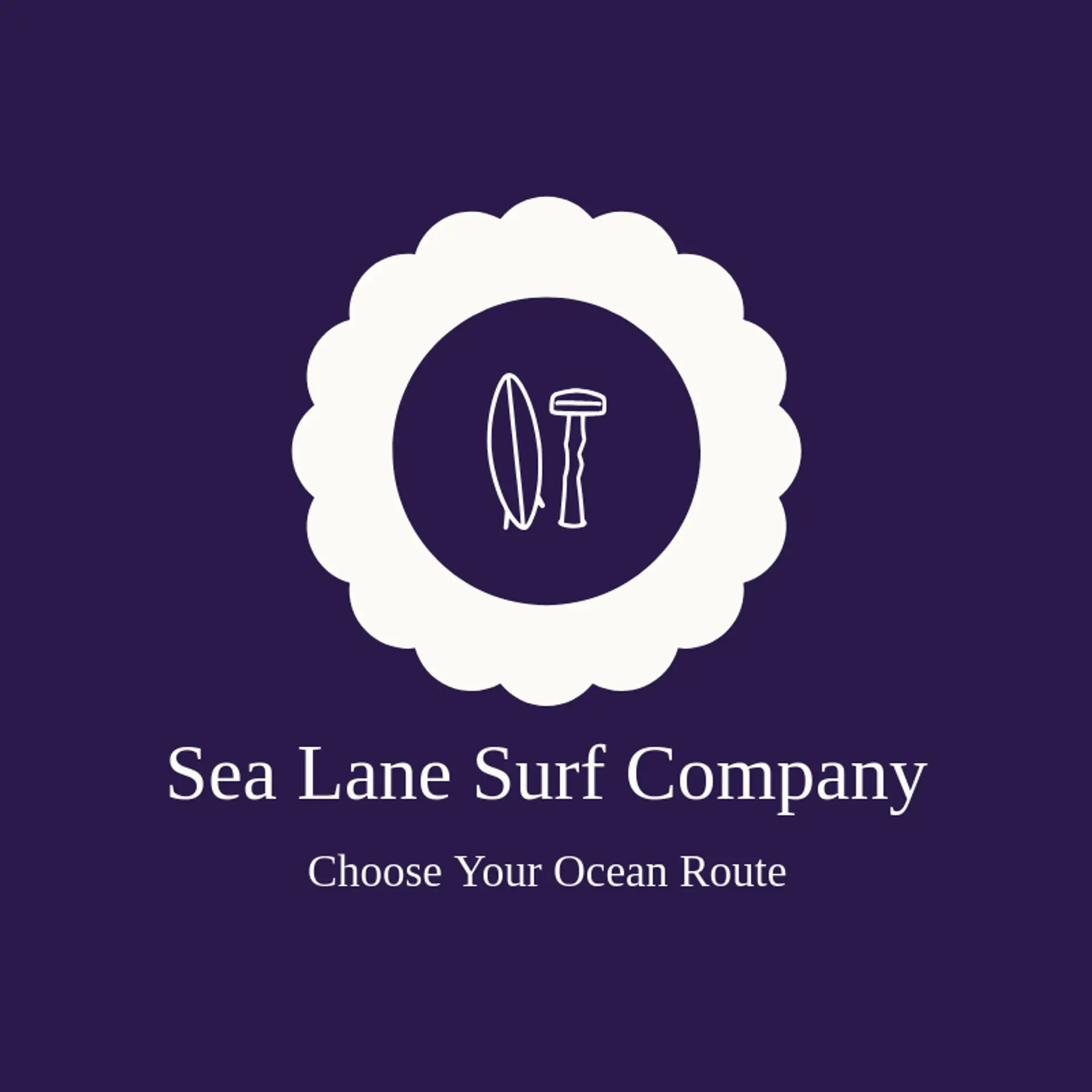 Sea Lane Surf Company logo for surfboard