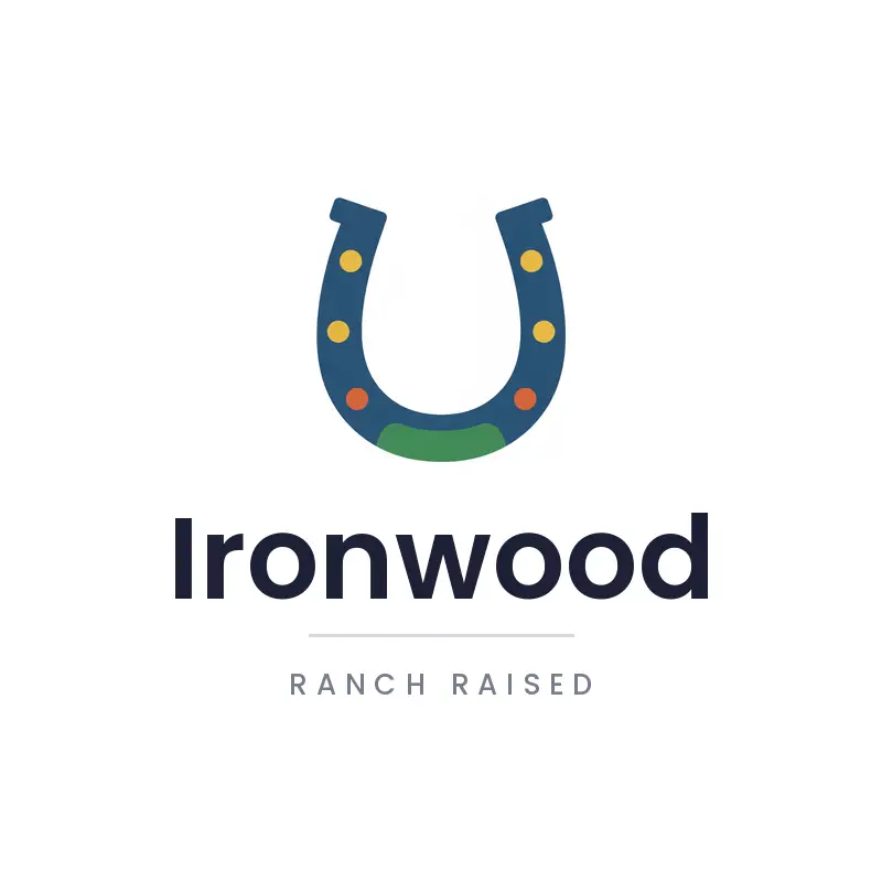 Horseshoe minimal cattle logo