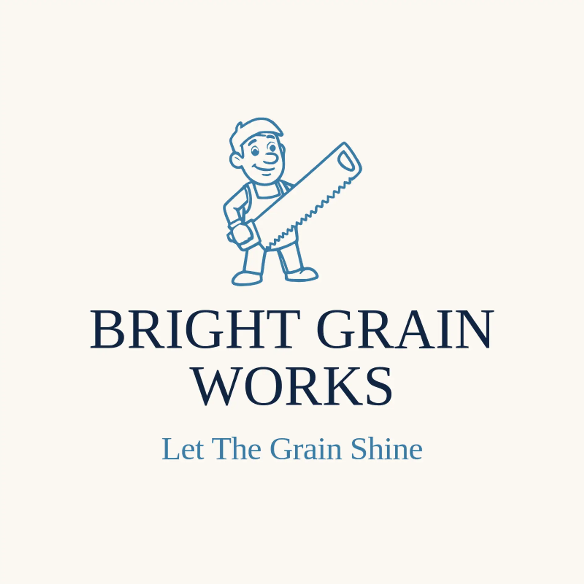 Bright Grain Works logo for carpenter