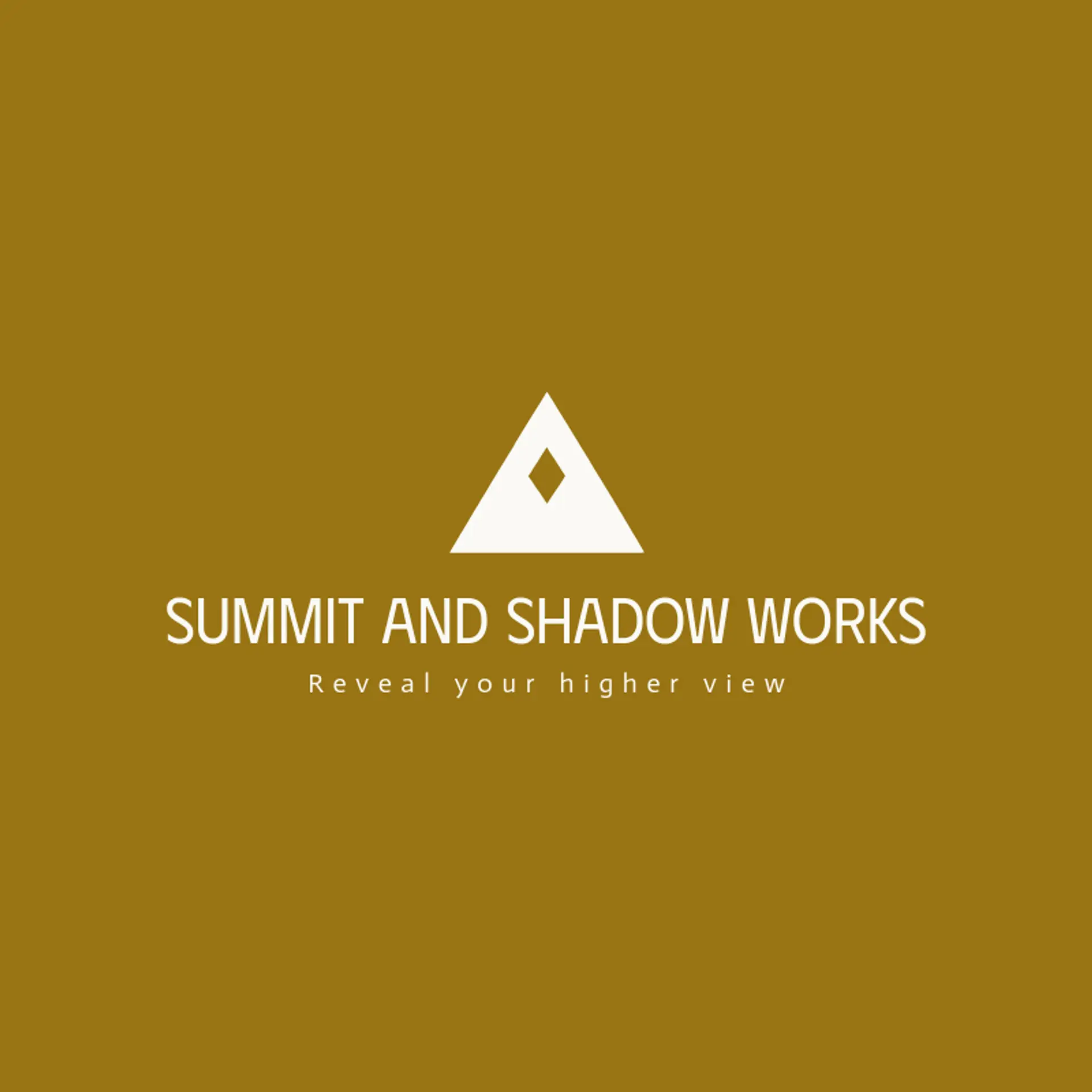 Summit and Shadow Works logo for negative space
