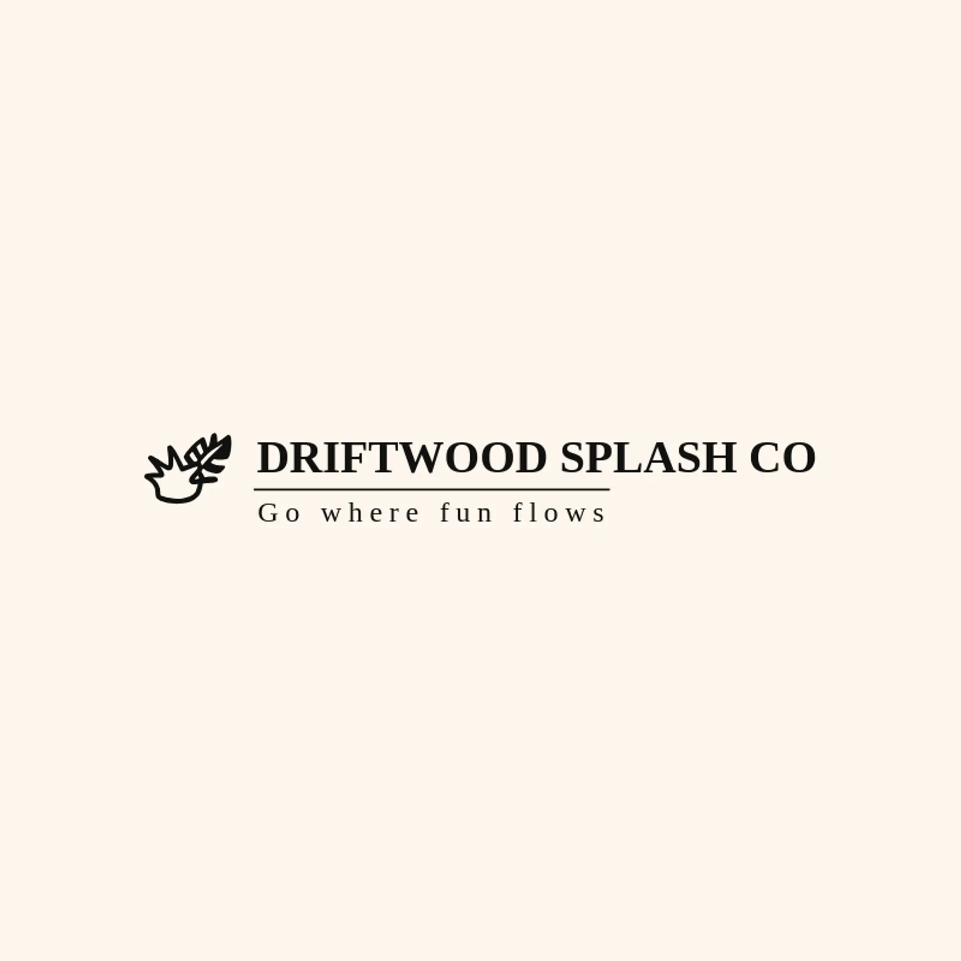 Driftwood Splash Co logo for water park