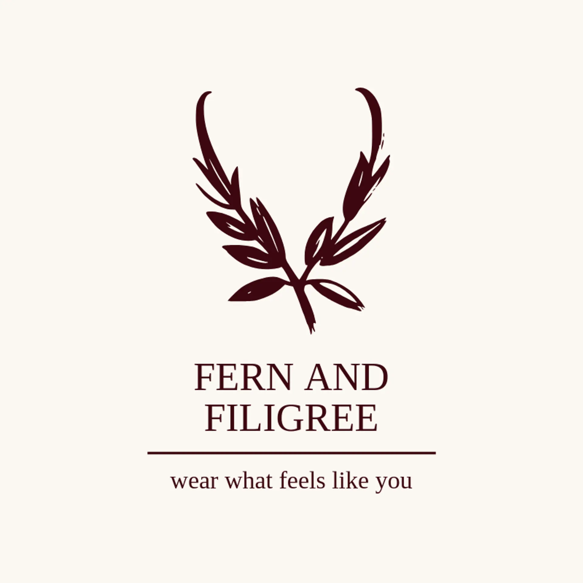 Fern and Filigree logo for necklace