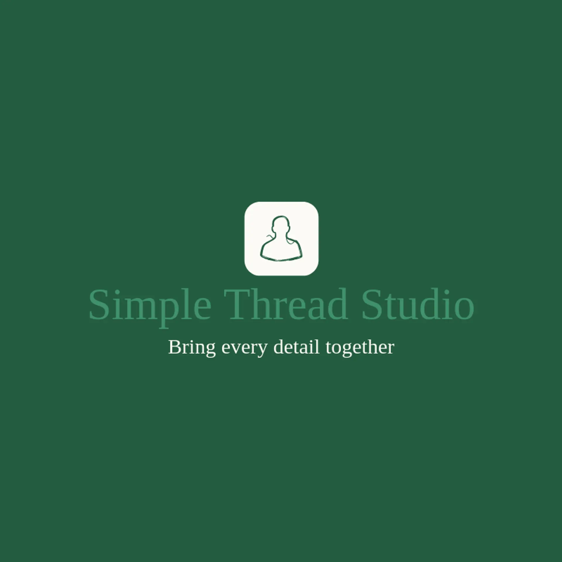 Simple Thread Studio logo for freelancer