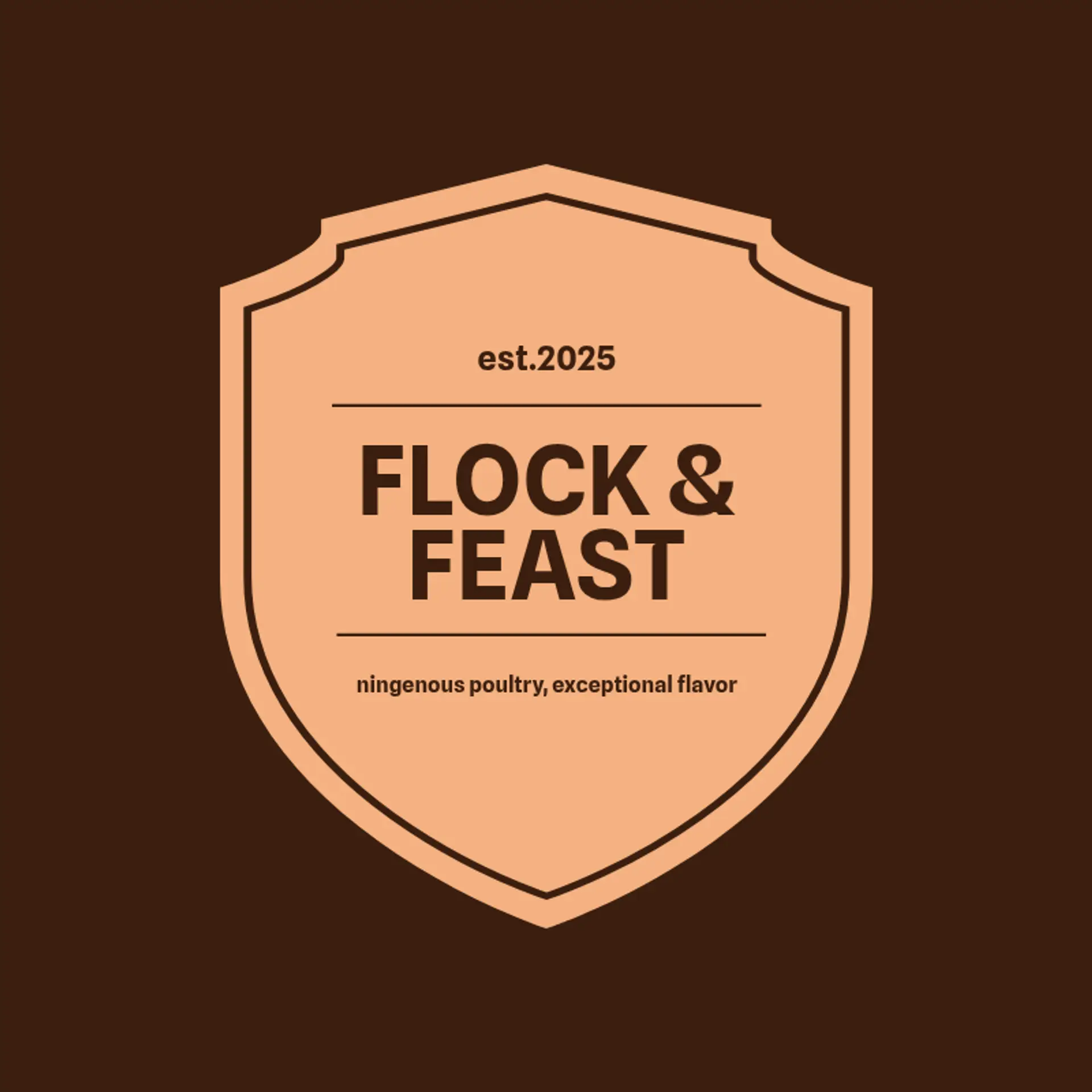 Flock & Feast logo for chicken restaurant