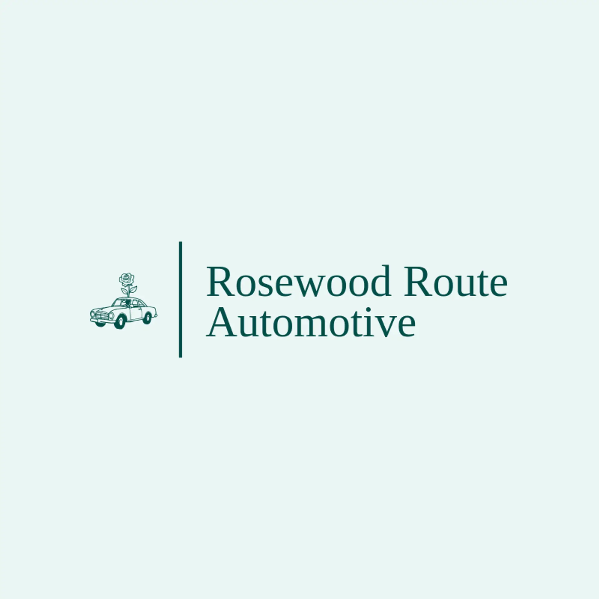 Rosewood Route Automotive logo for sedan