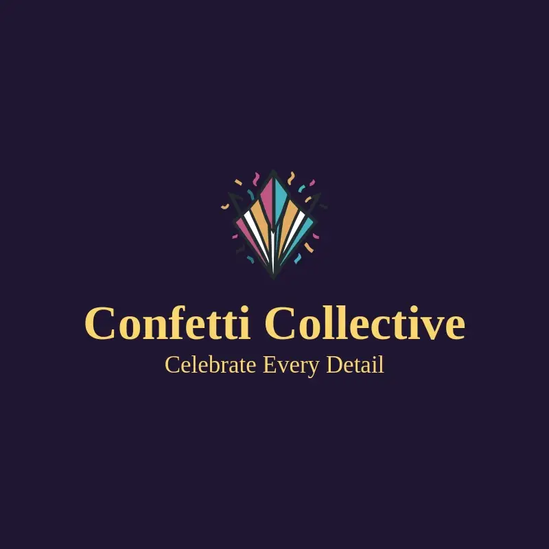 The event name Confetti Collective as a branded logo with a color icon
