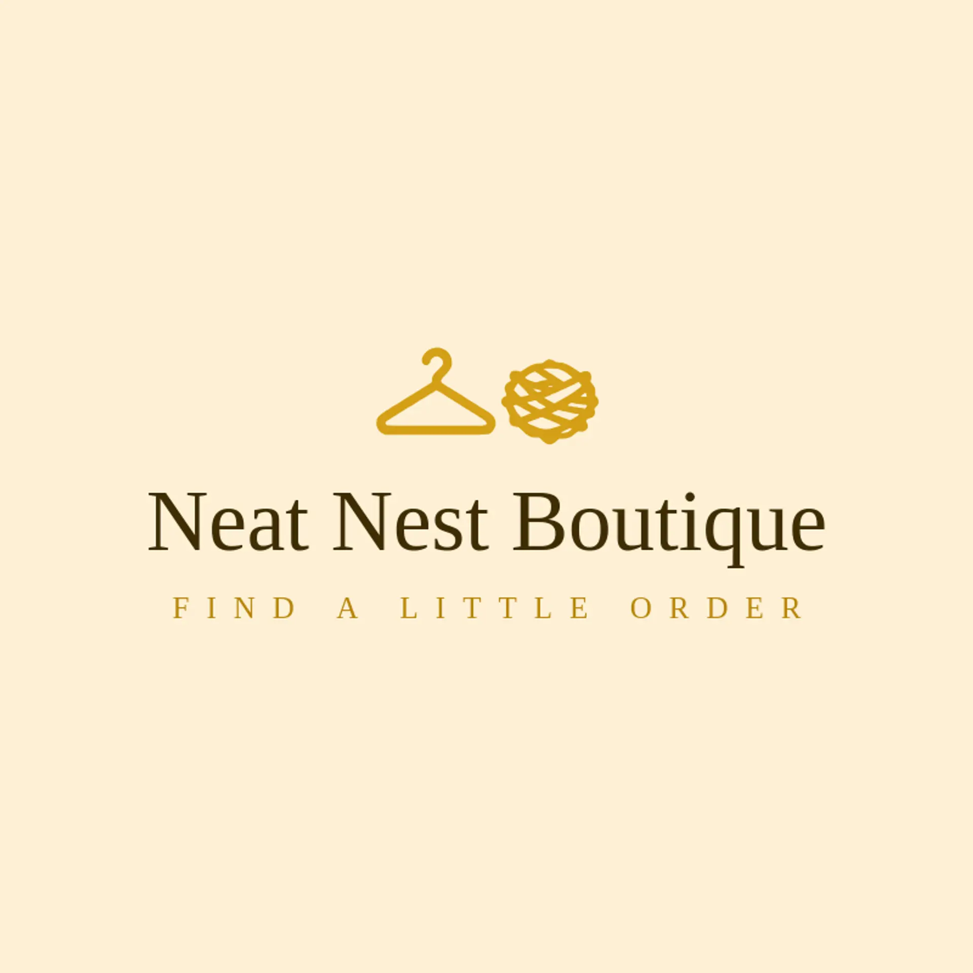 Neat Nest Boutique logo for hanger