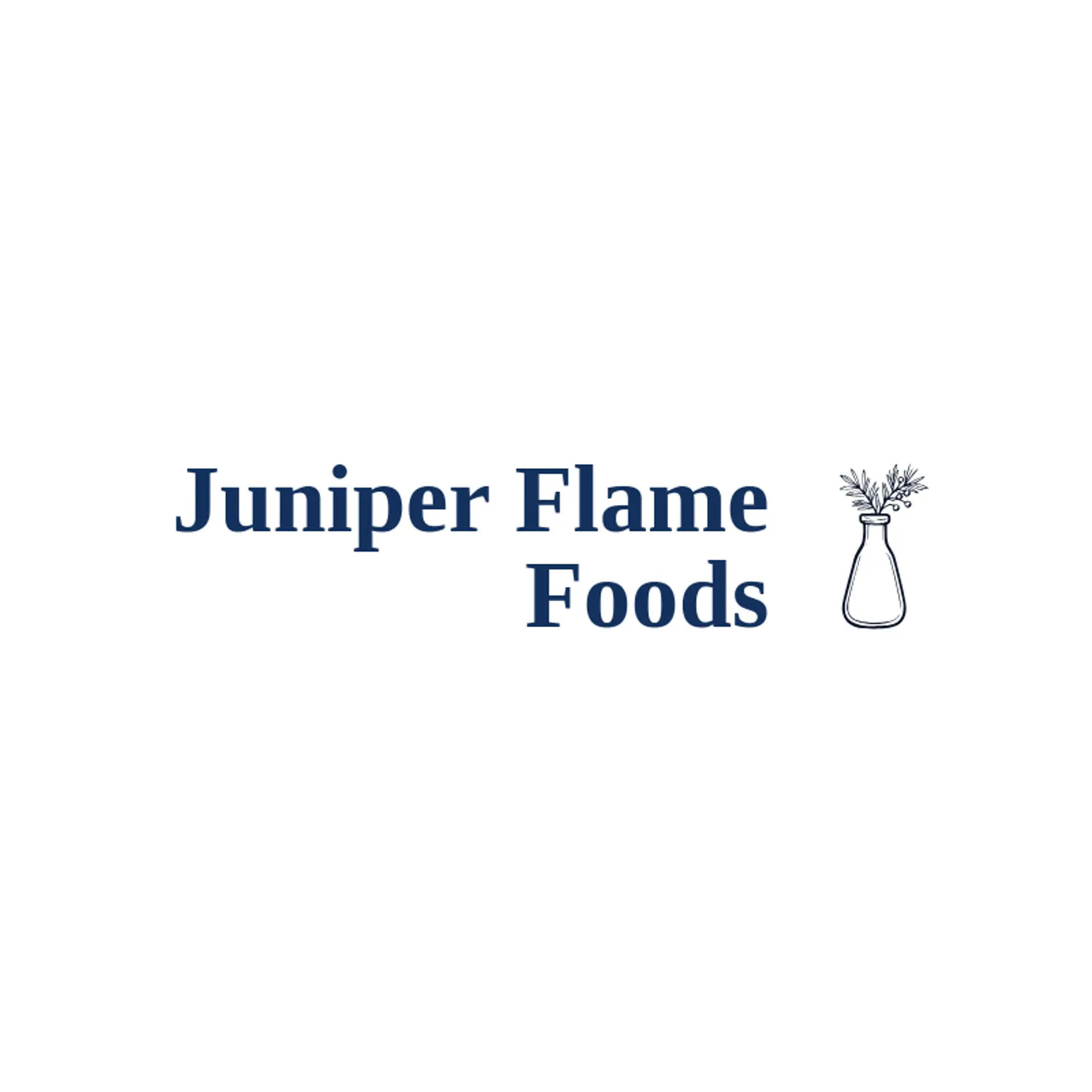 Juniper Flame Foods logo for hot sauce