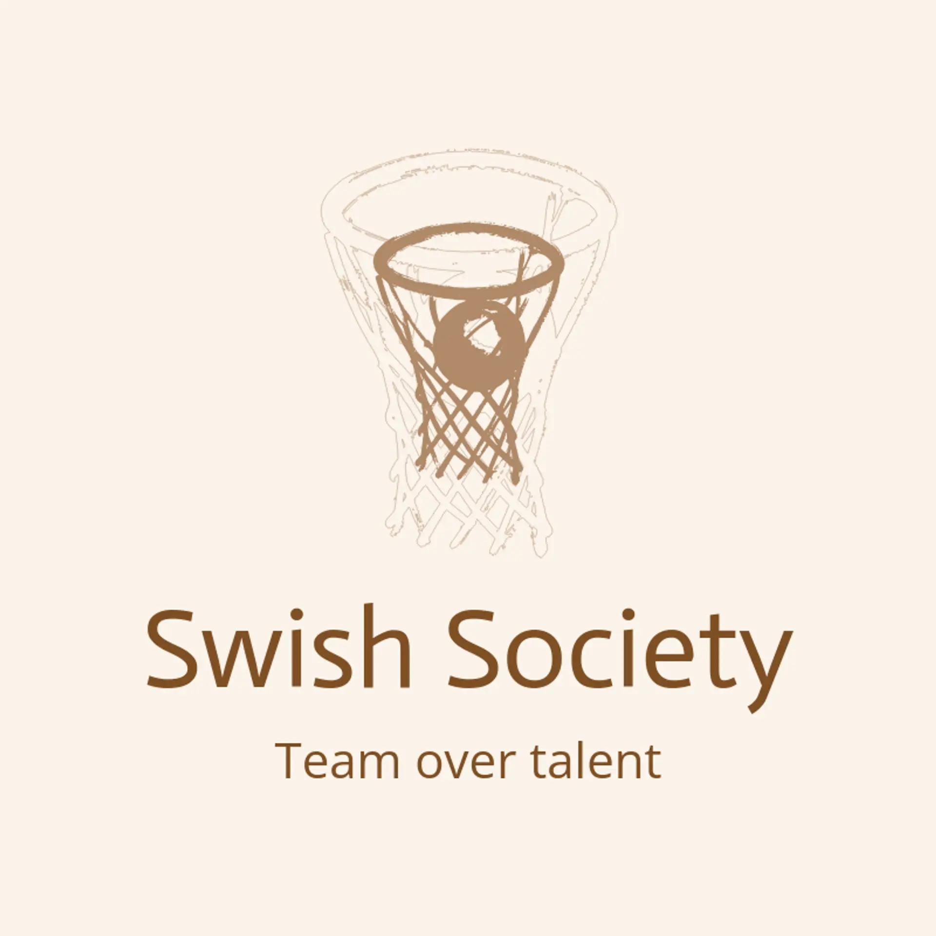 Swish Society logo for basketball