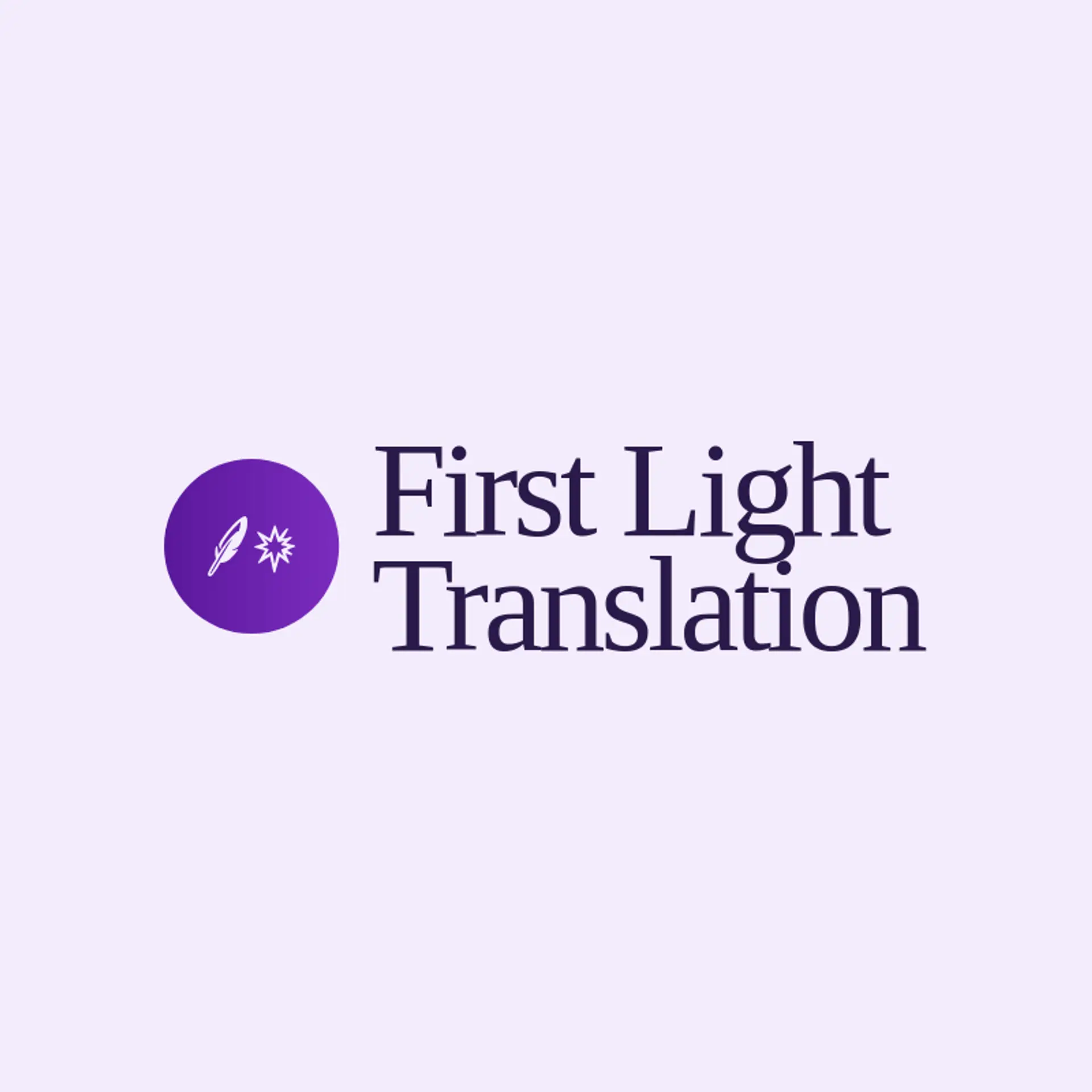 First Light Translation logo for translation