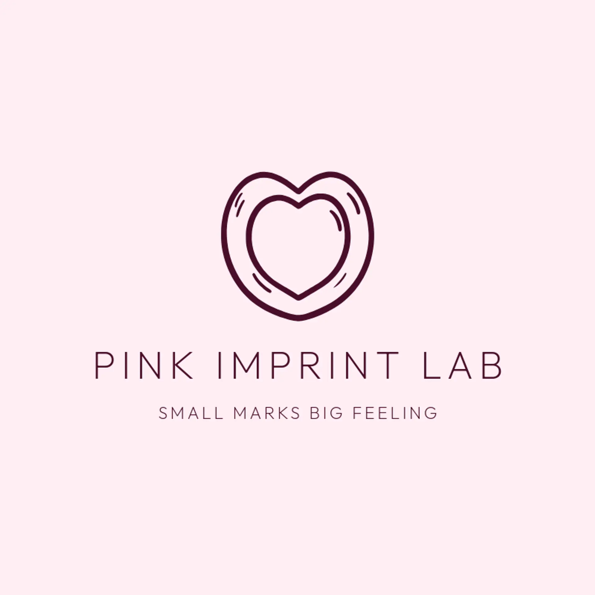 Pink Imprint Lab logo for stamp