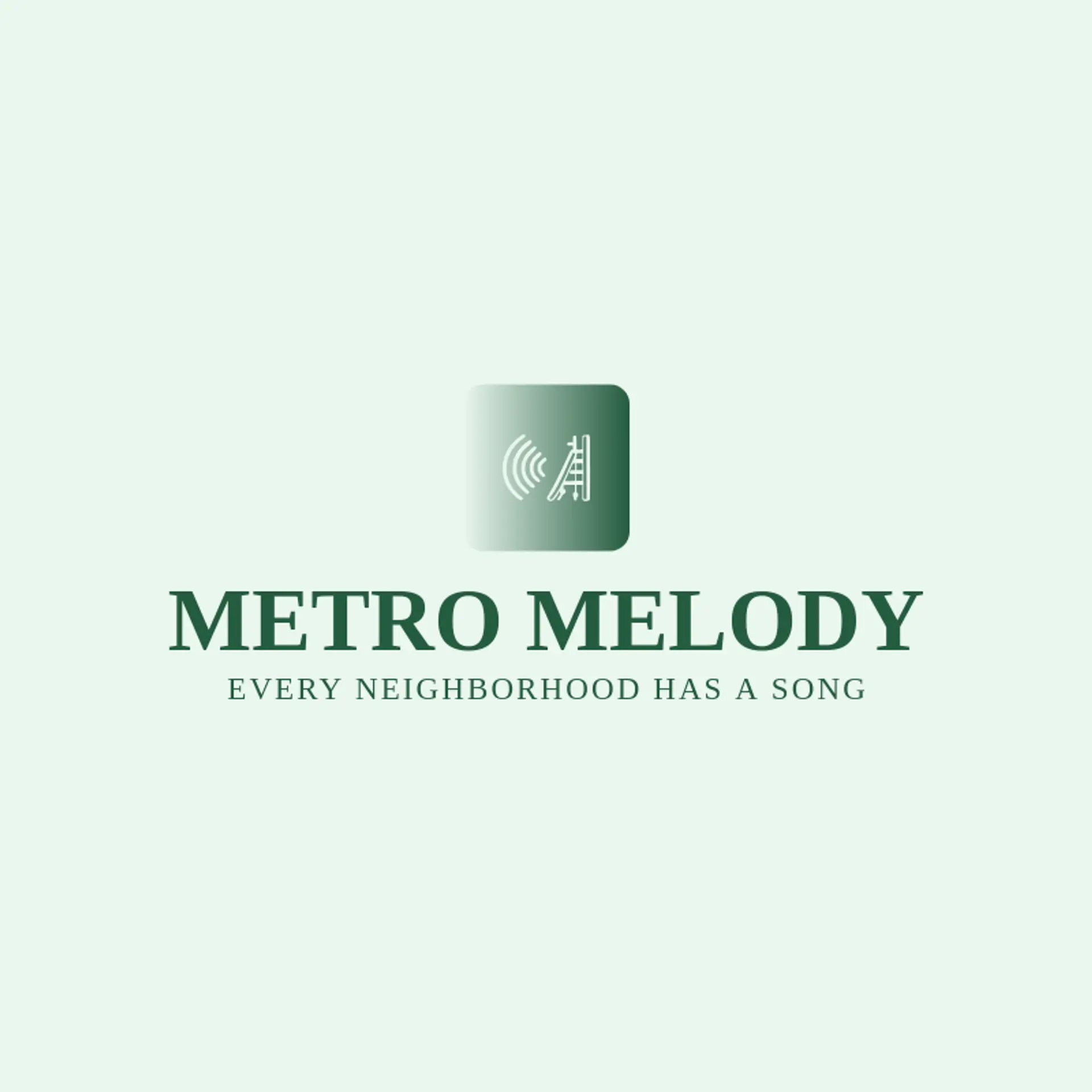 Metro Melody logo for radio station
