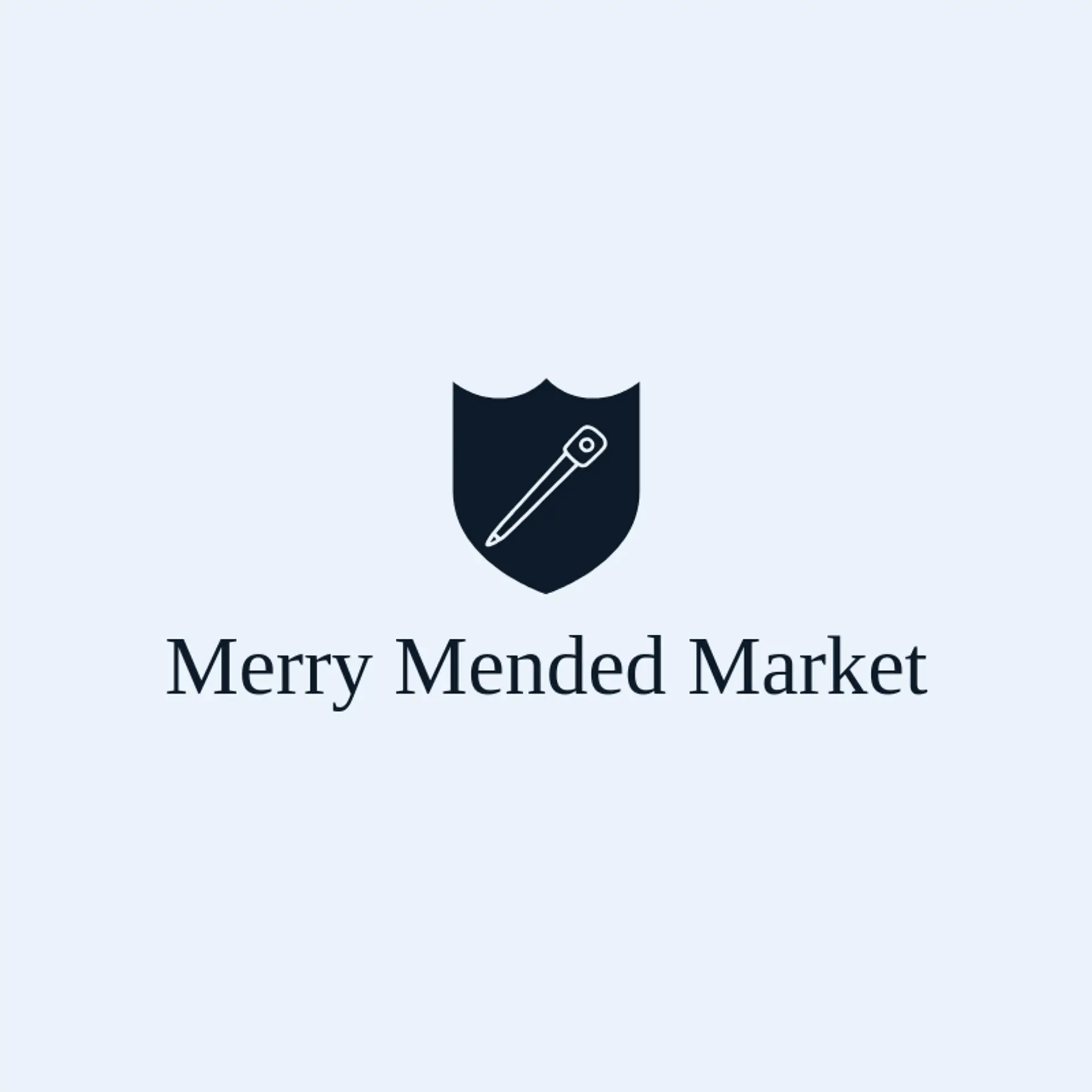 Merry Mended Market logo for handmade