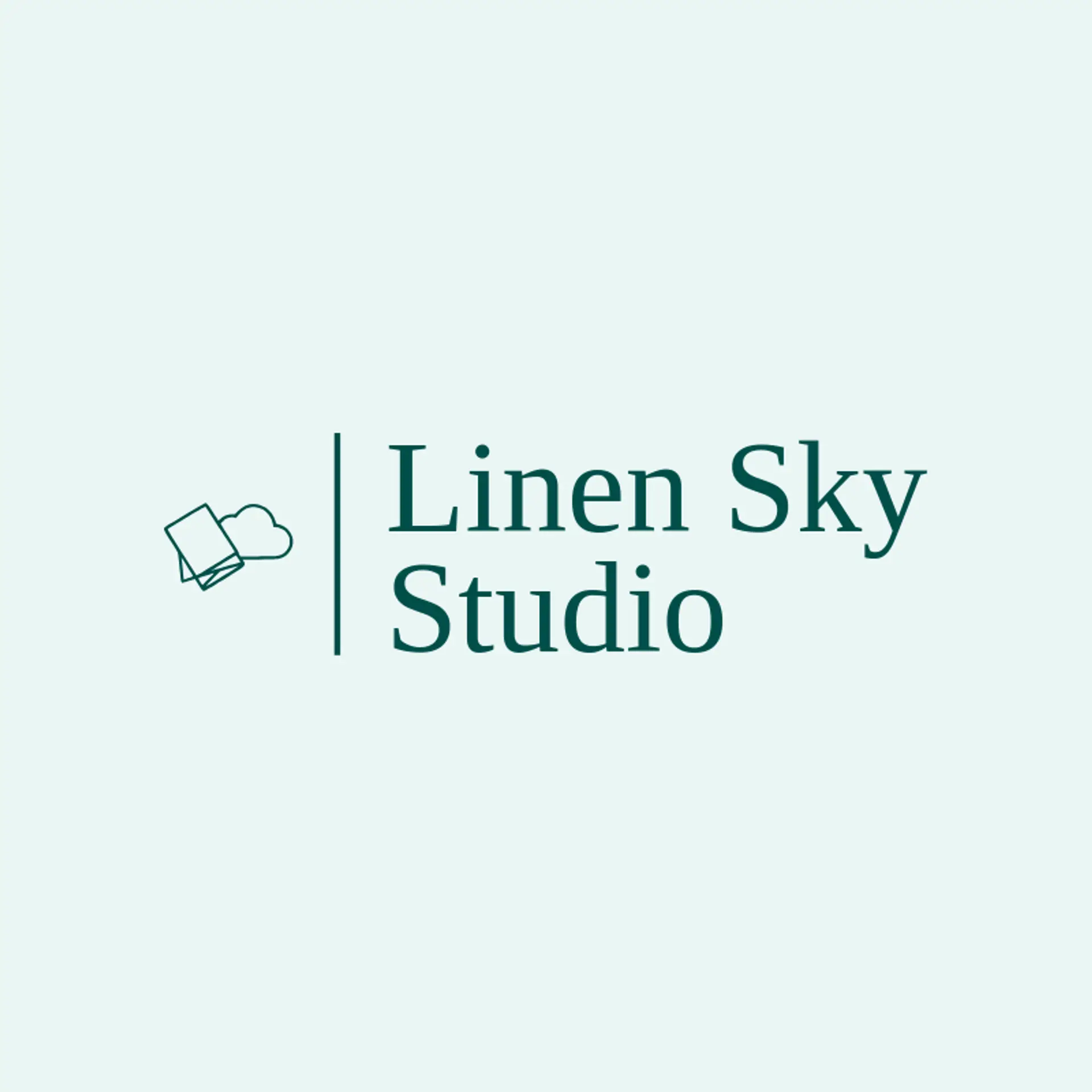 Linen Sky Studio logo for handmade