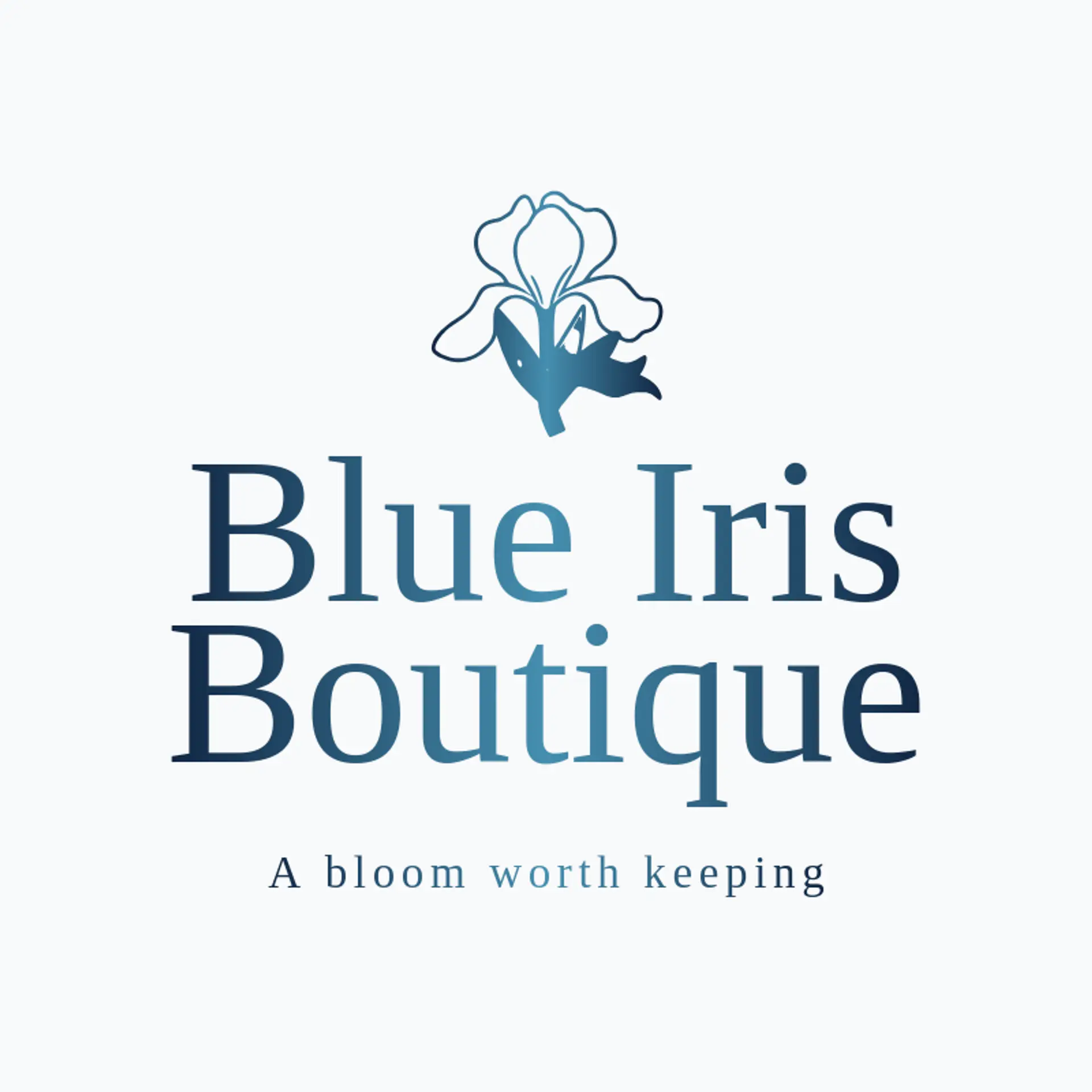 Blue Iris Boutique logo for iris