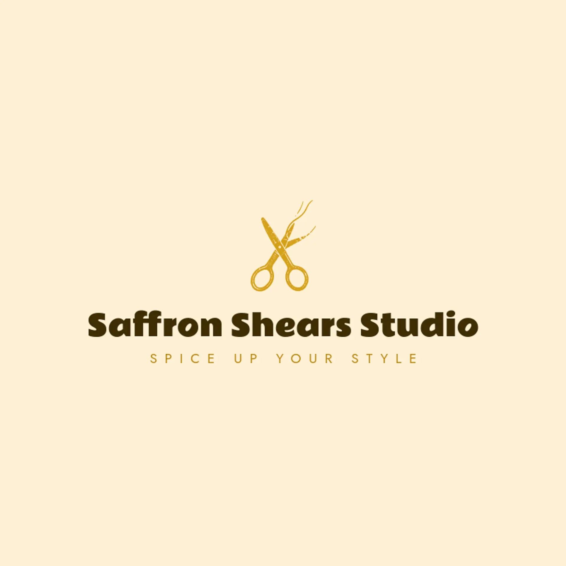 Saffron Shears Studio logo for men salon