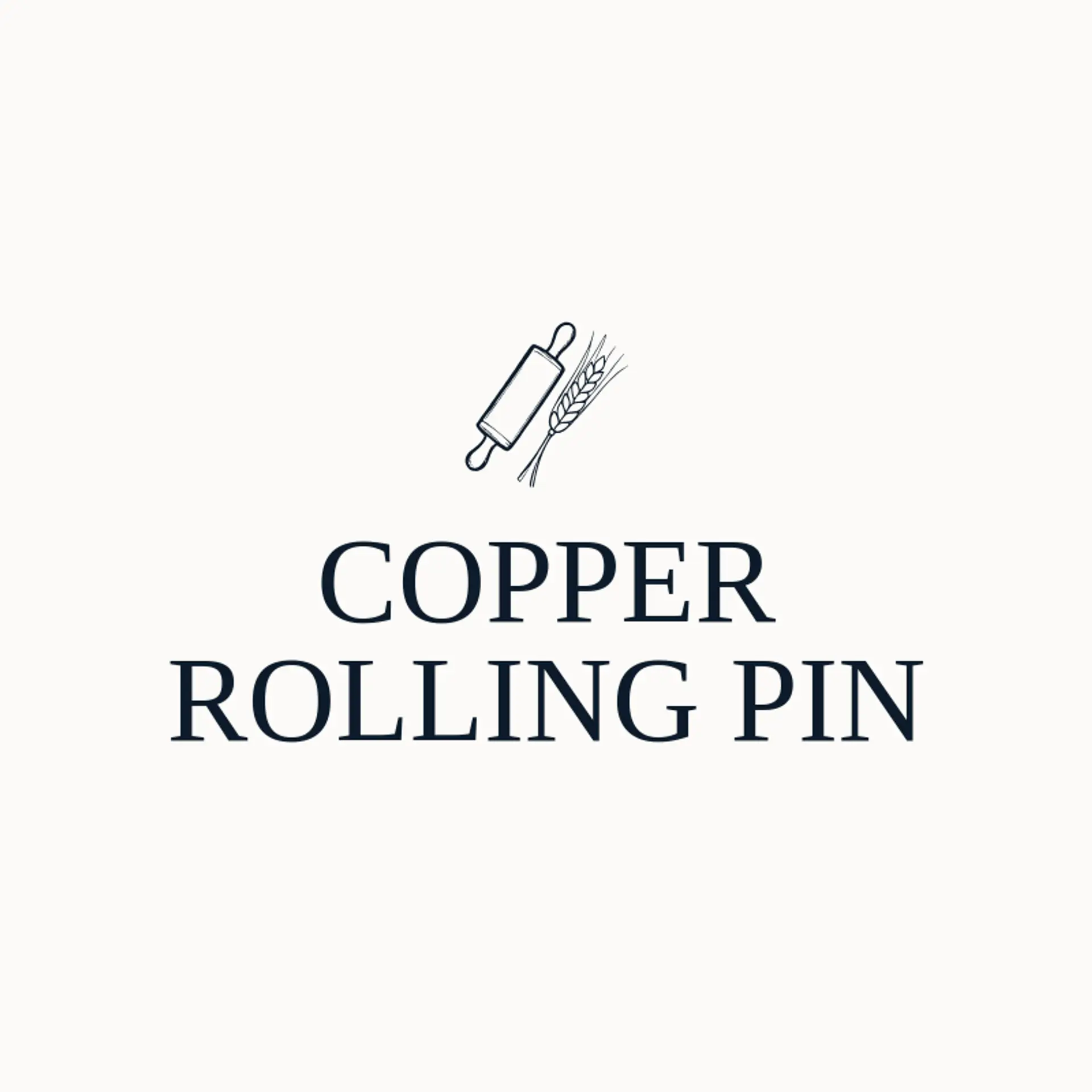 Copper Rolling Pin logo for baking