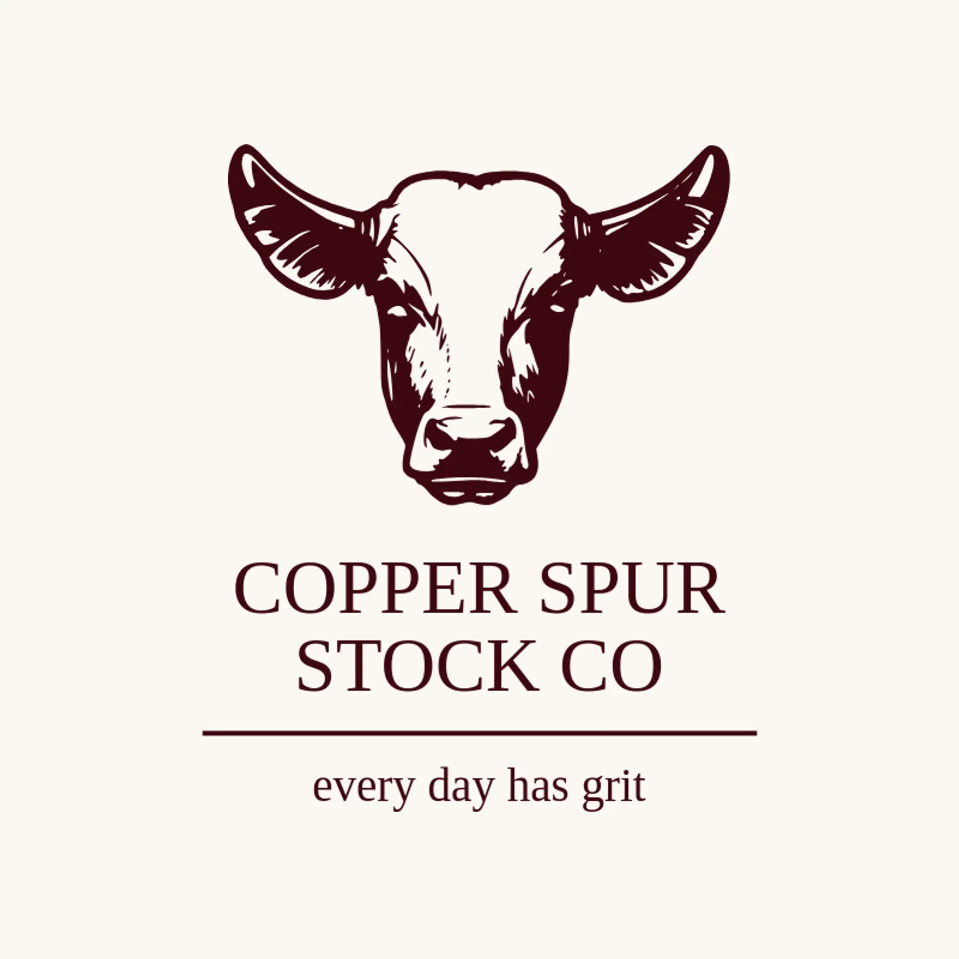 Copper Spur Stock Co logo for longhorn