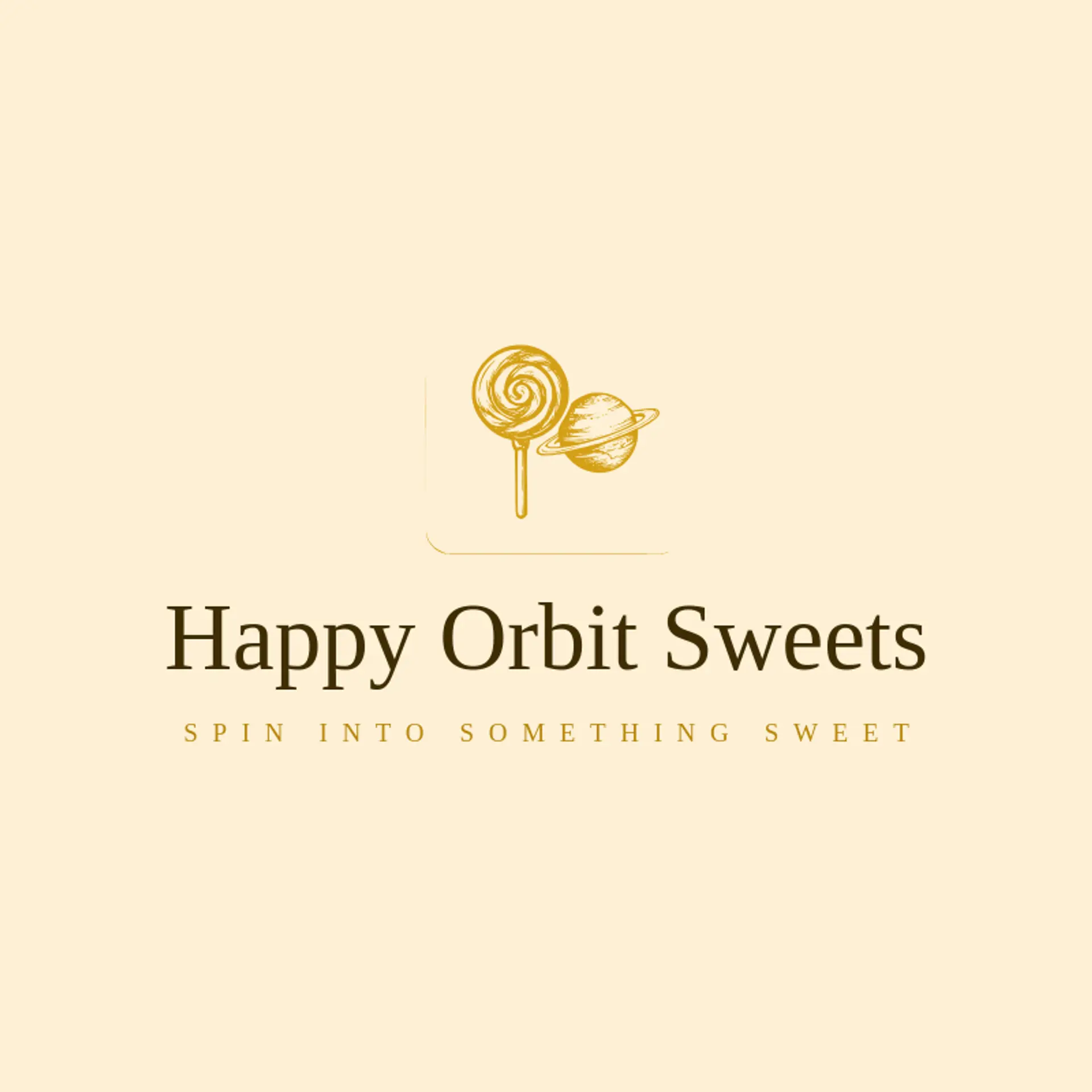 Happy Orbit Sweets logo for lollipop