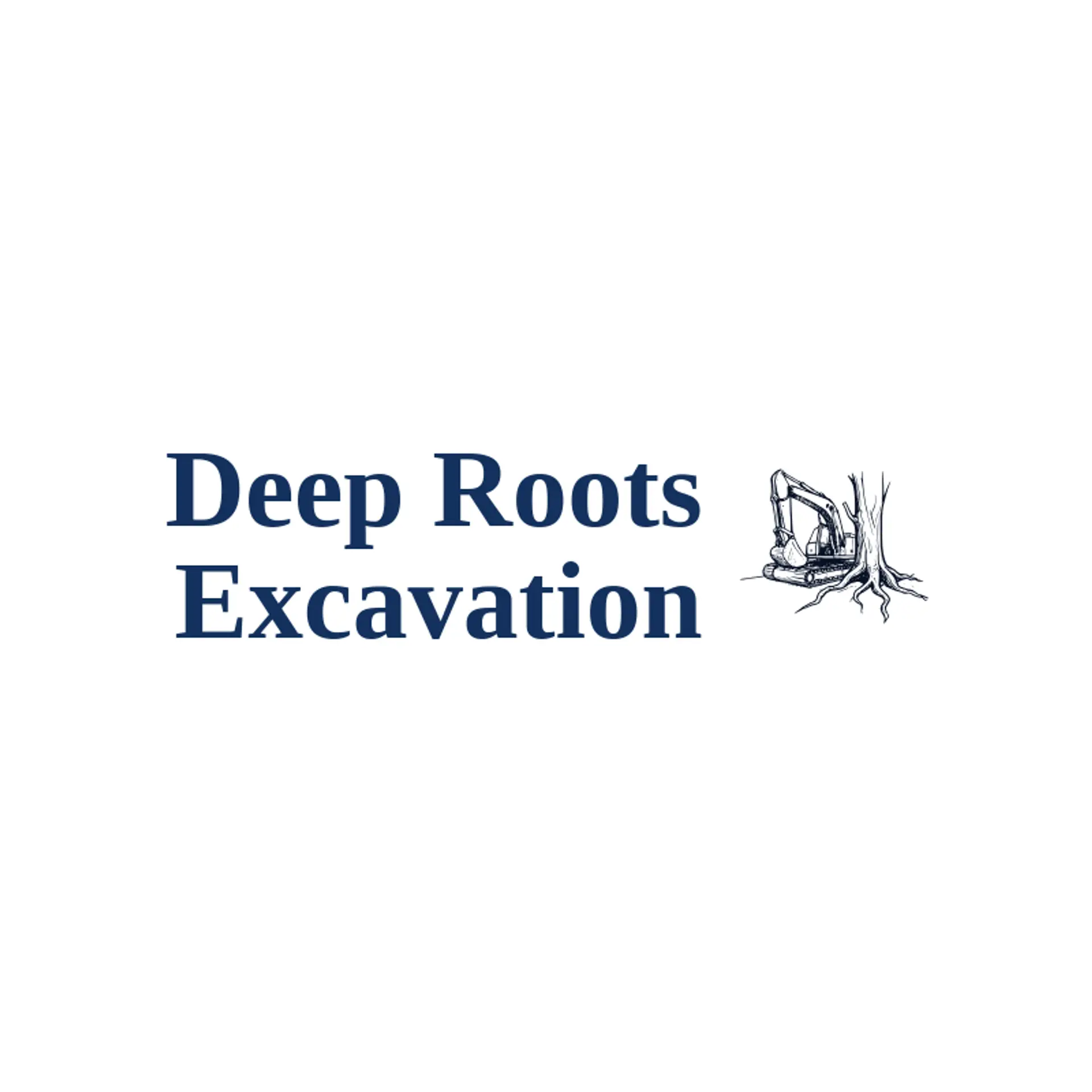 Deep Roots Excavation logo for excavator