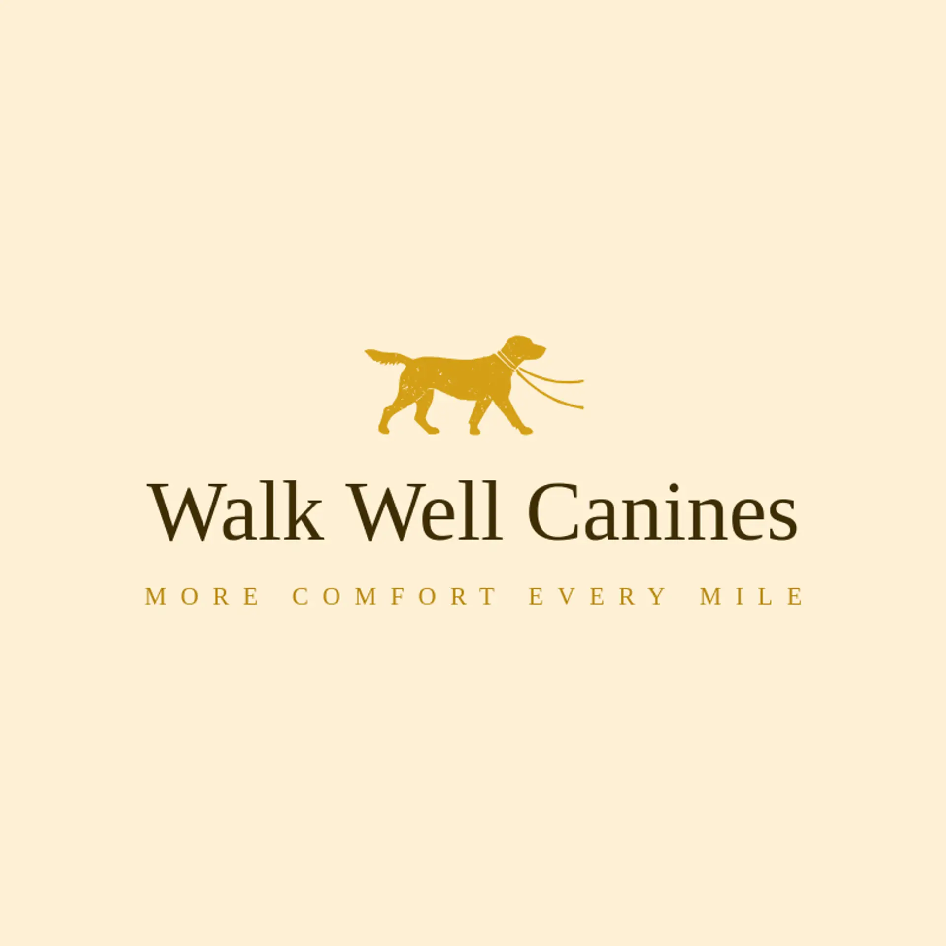Walk Well Canines logo for dog walking