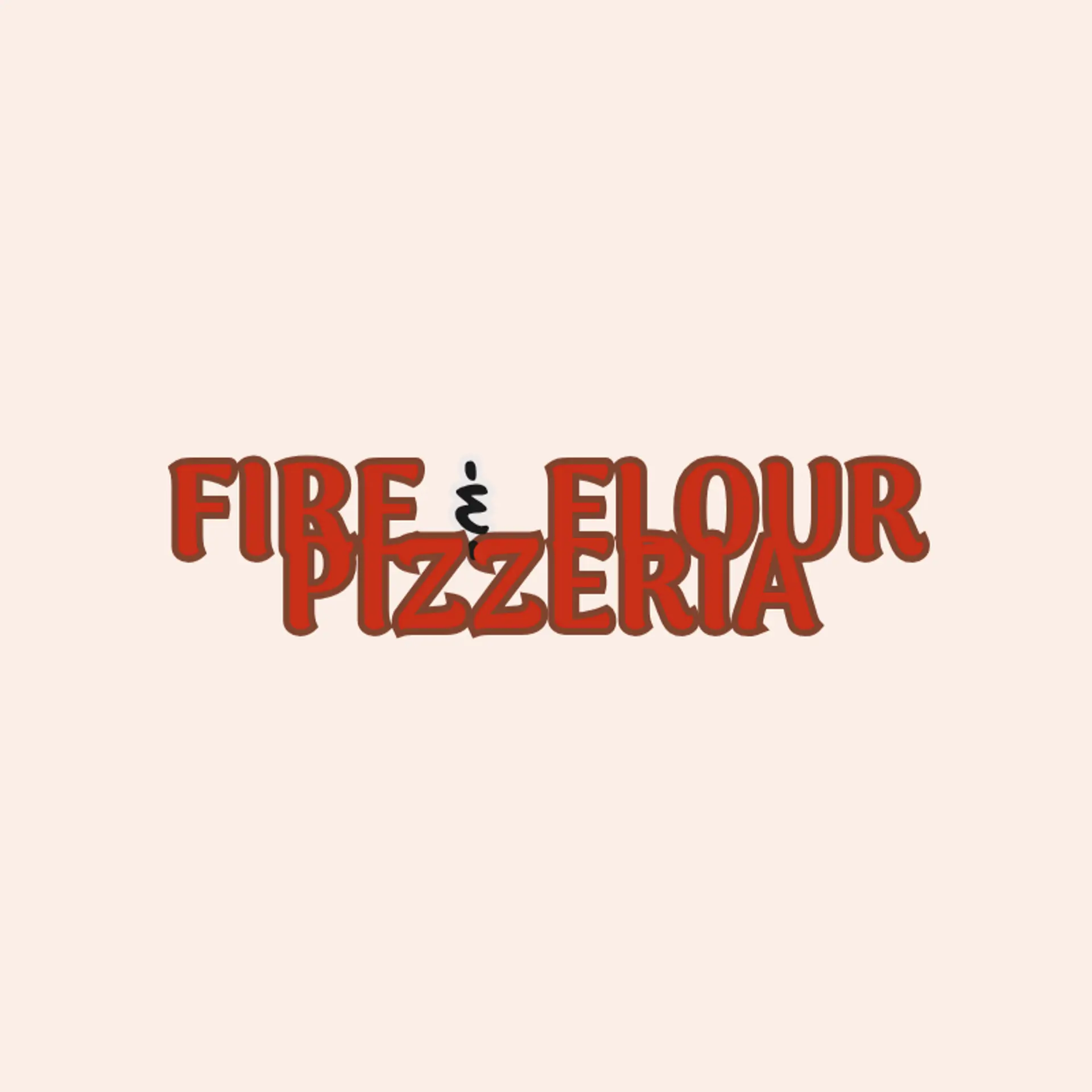 Fire & Flour Pizzeria logo for pizza restaurant