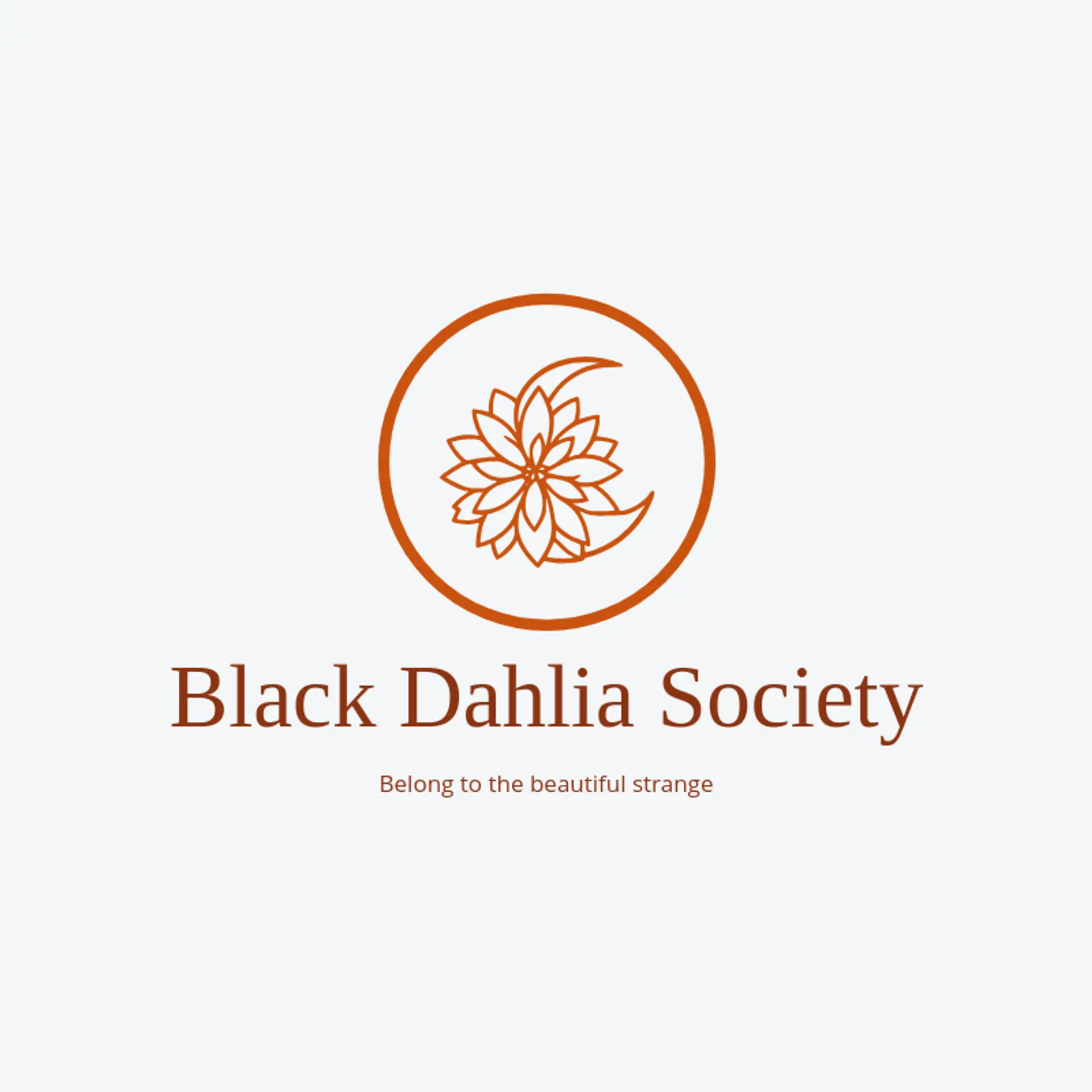 Black Dahlia Society logo for goth