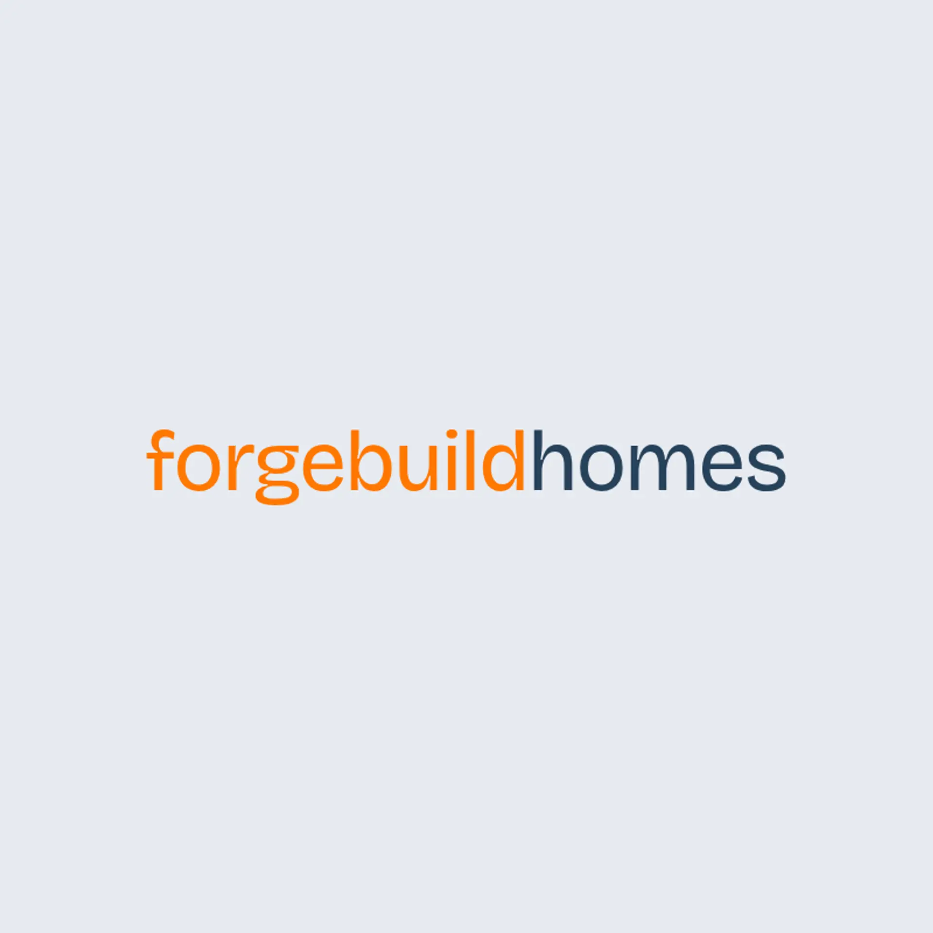ForgeBuild Homes logo for house construction