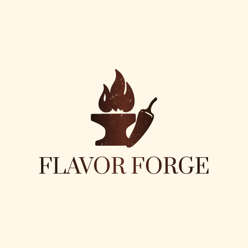 The product name Flavor Forge as a branded logo with a single color icon