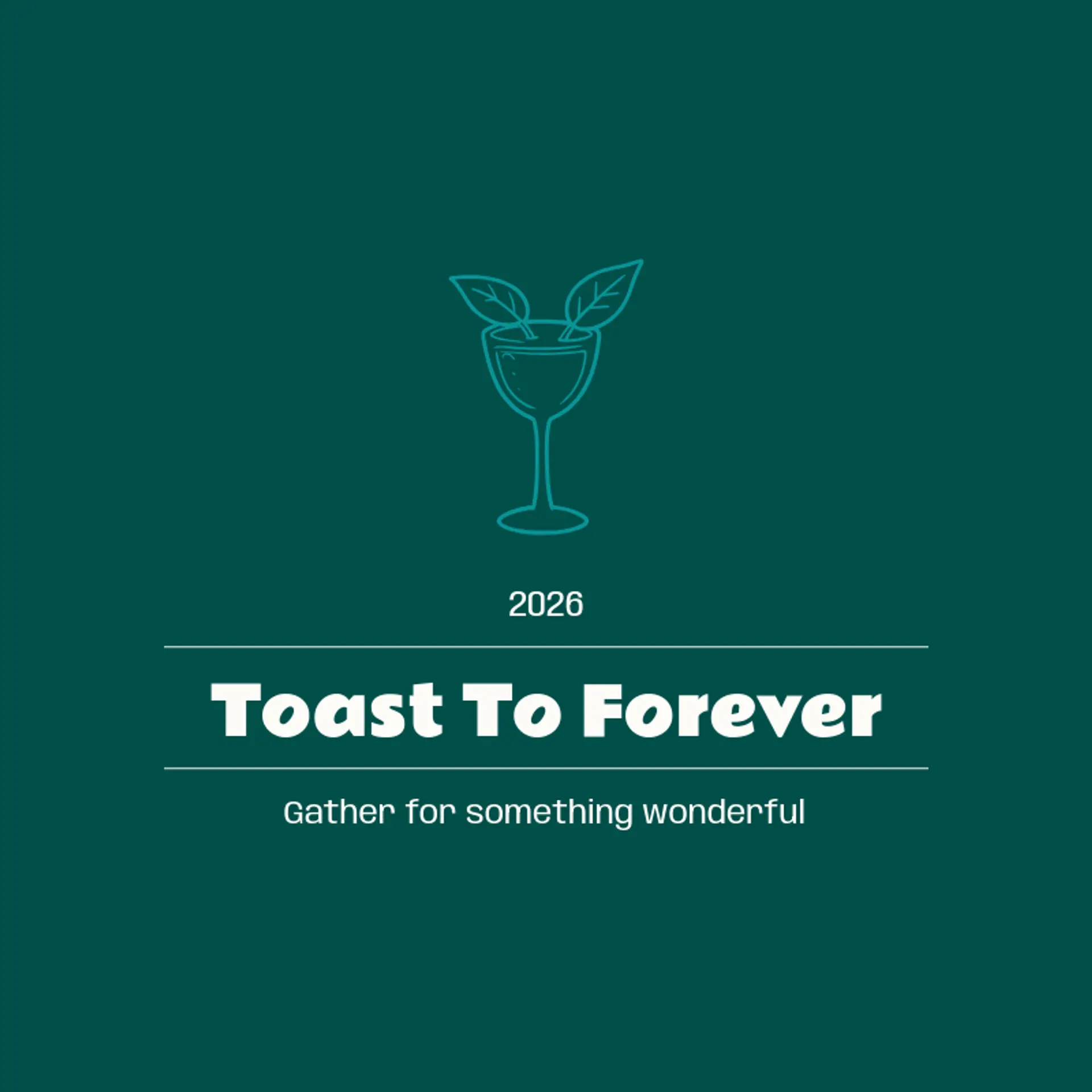 Toast To Forever logo for engagement