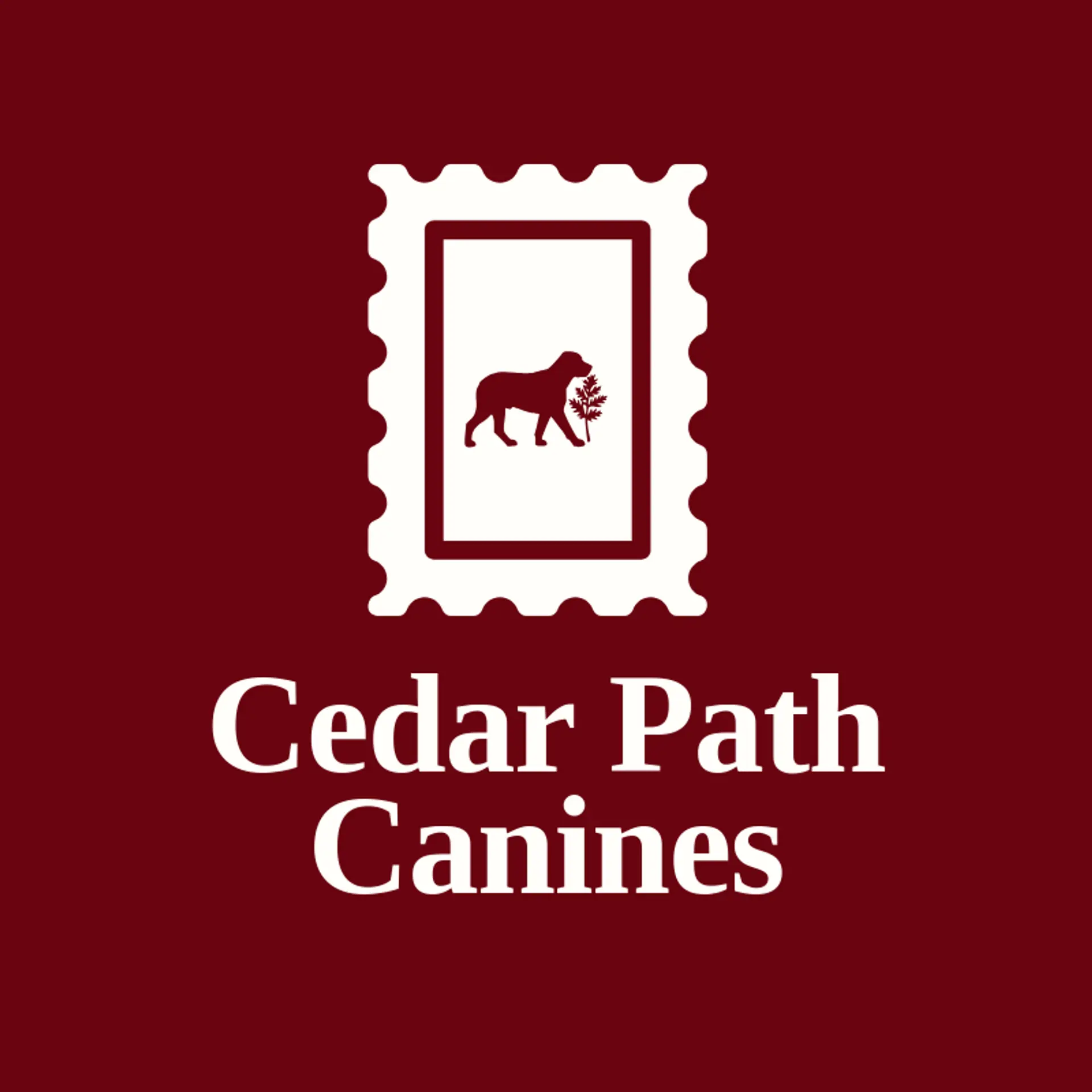 Cedar Path Canines logo for dog walking