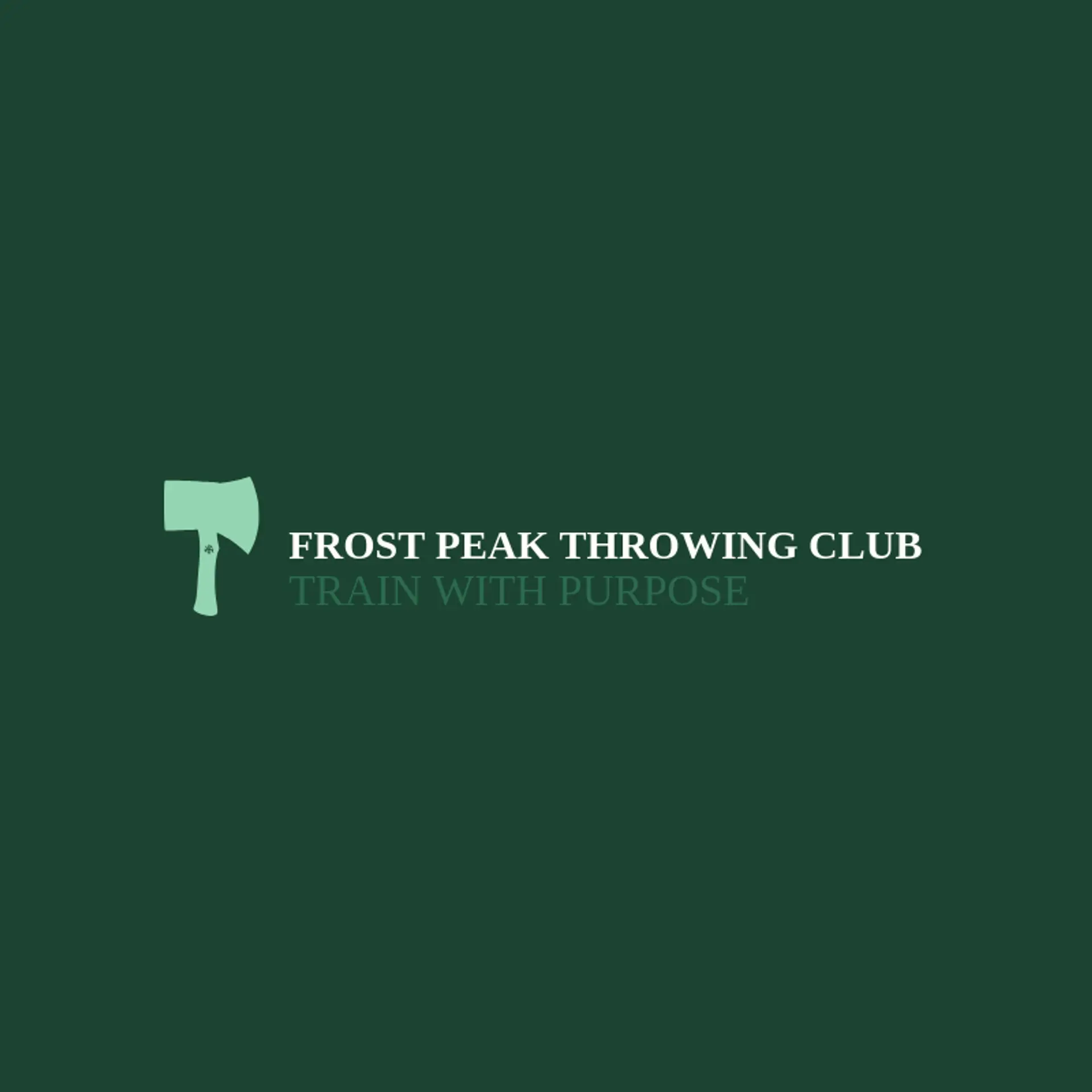 Frost Peak Throwing Club logo for tomahawk