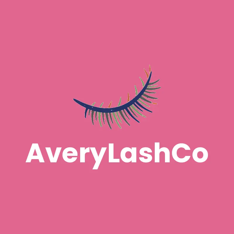 Curved eyelash with delicate fibers lash logo in a linocut style