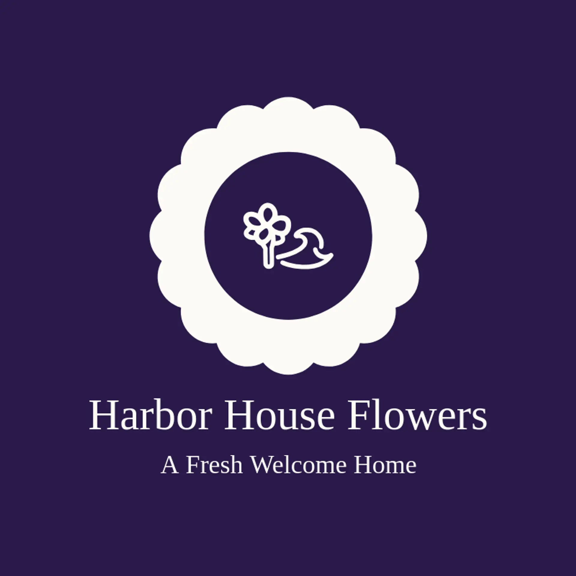 Harbor House Flowers logo for small business