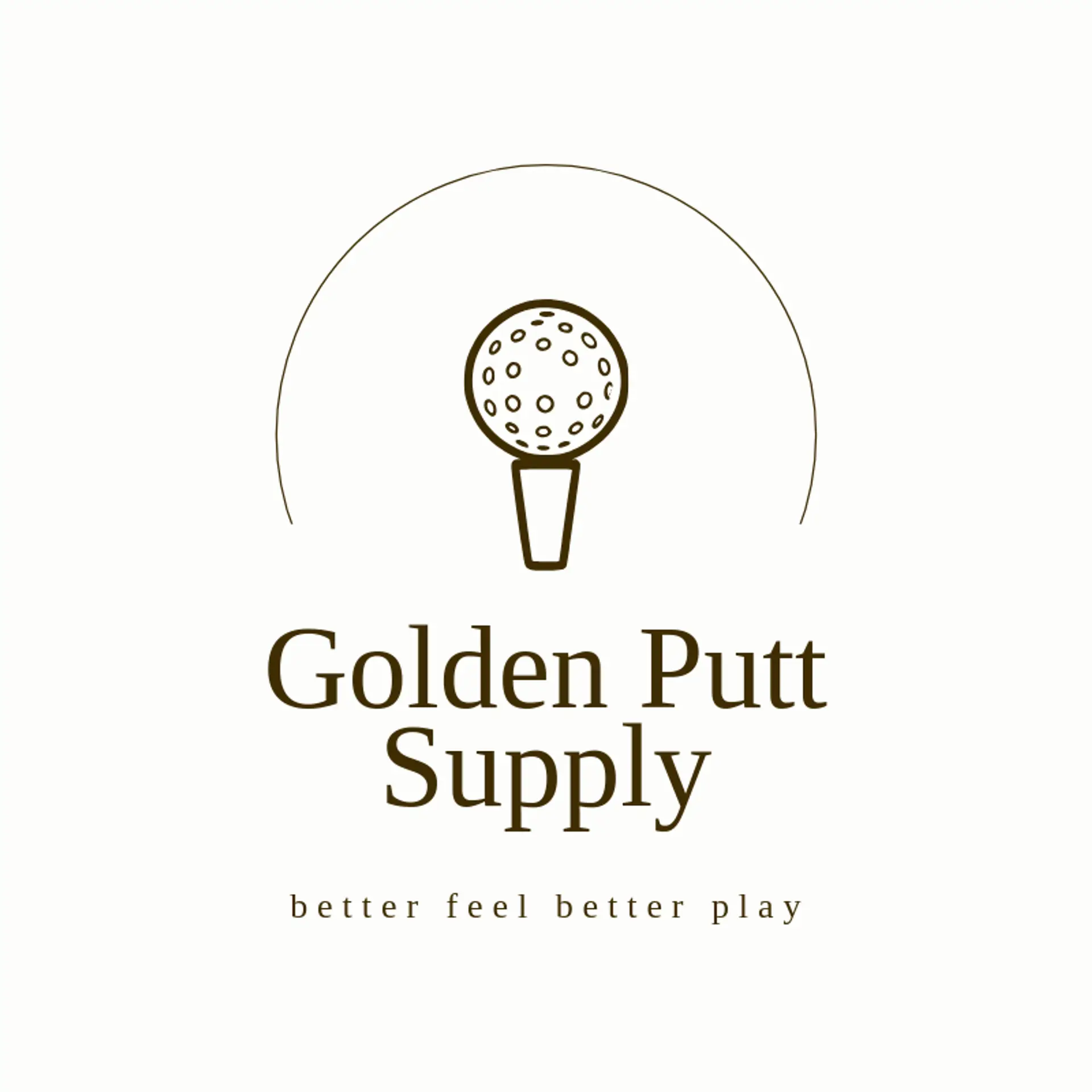 Golden Putt Supply logo for golf ball