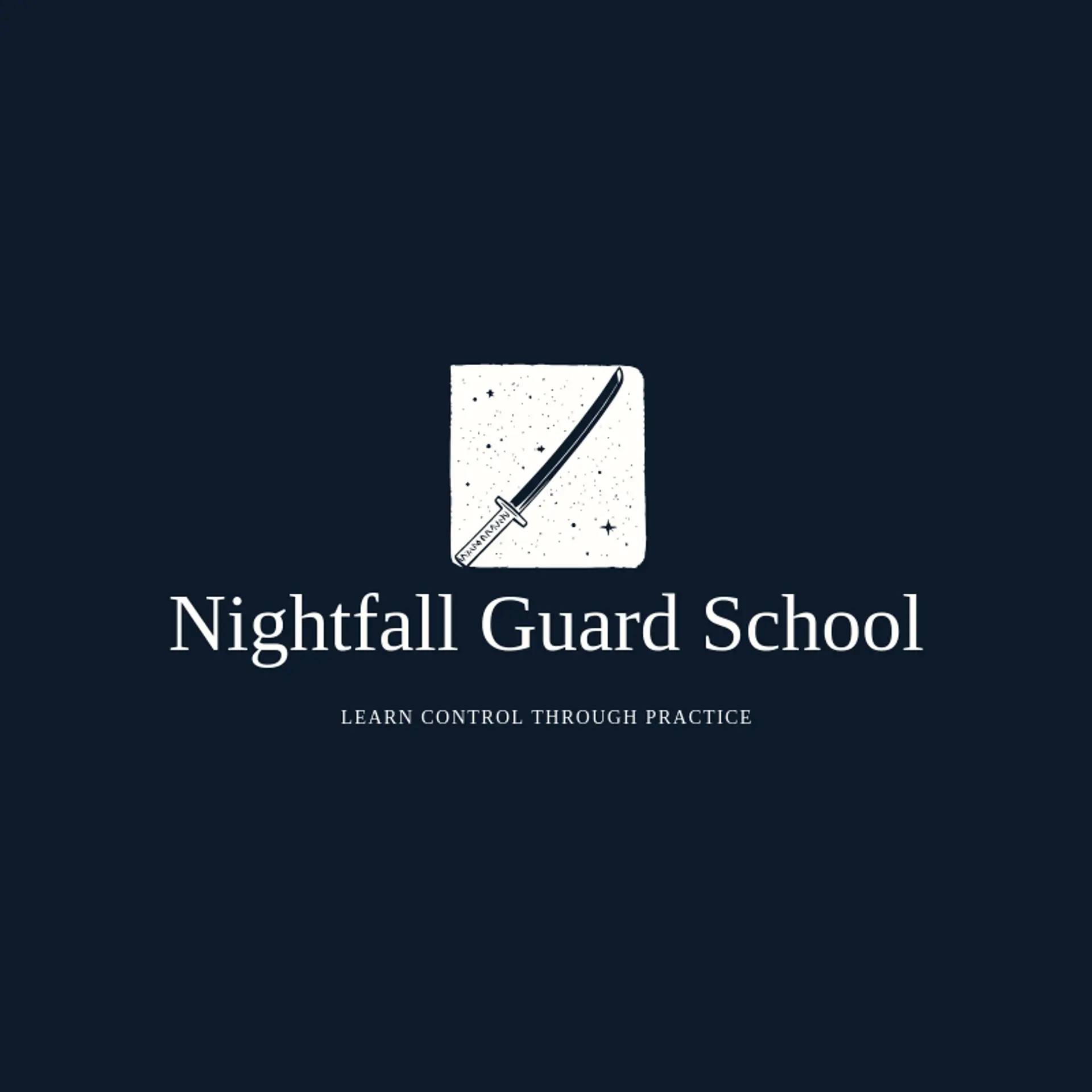 Nightfall Guard School logo for katana