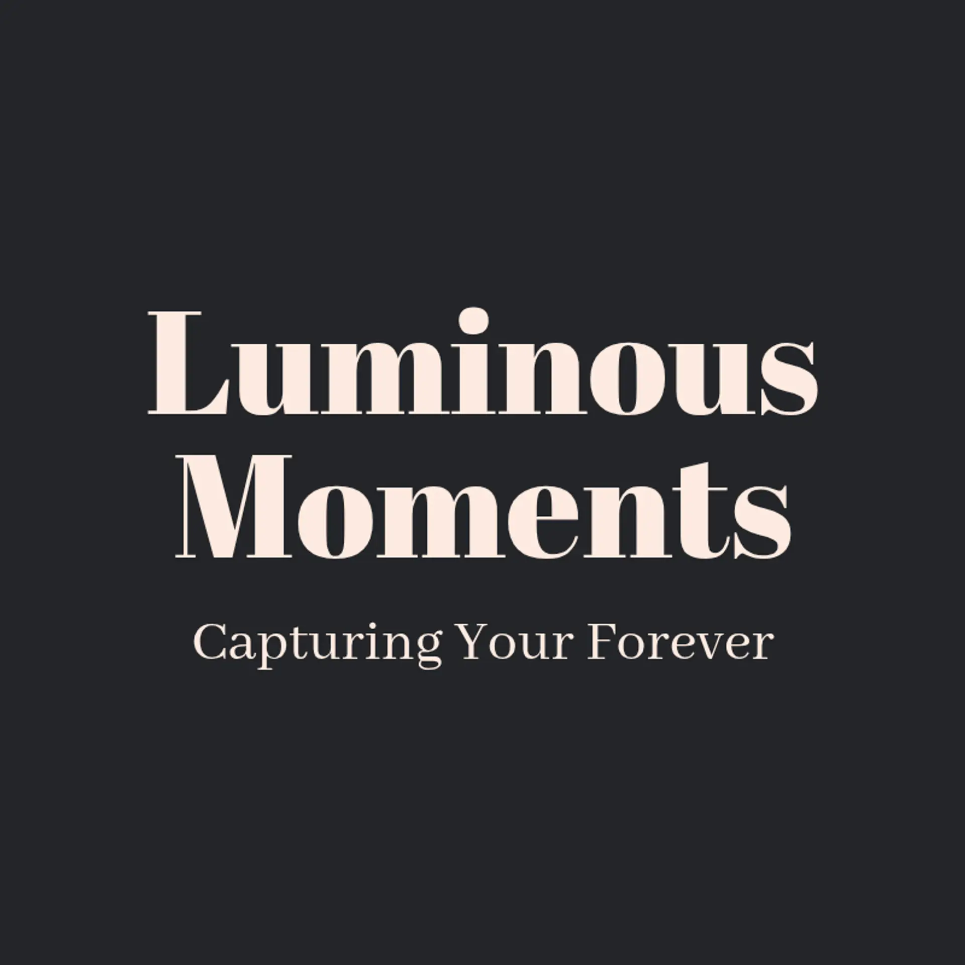 Luminous Moments logo for wedding photographer