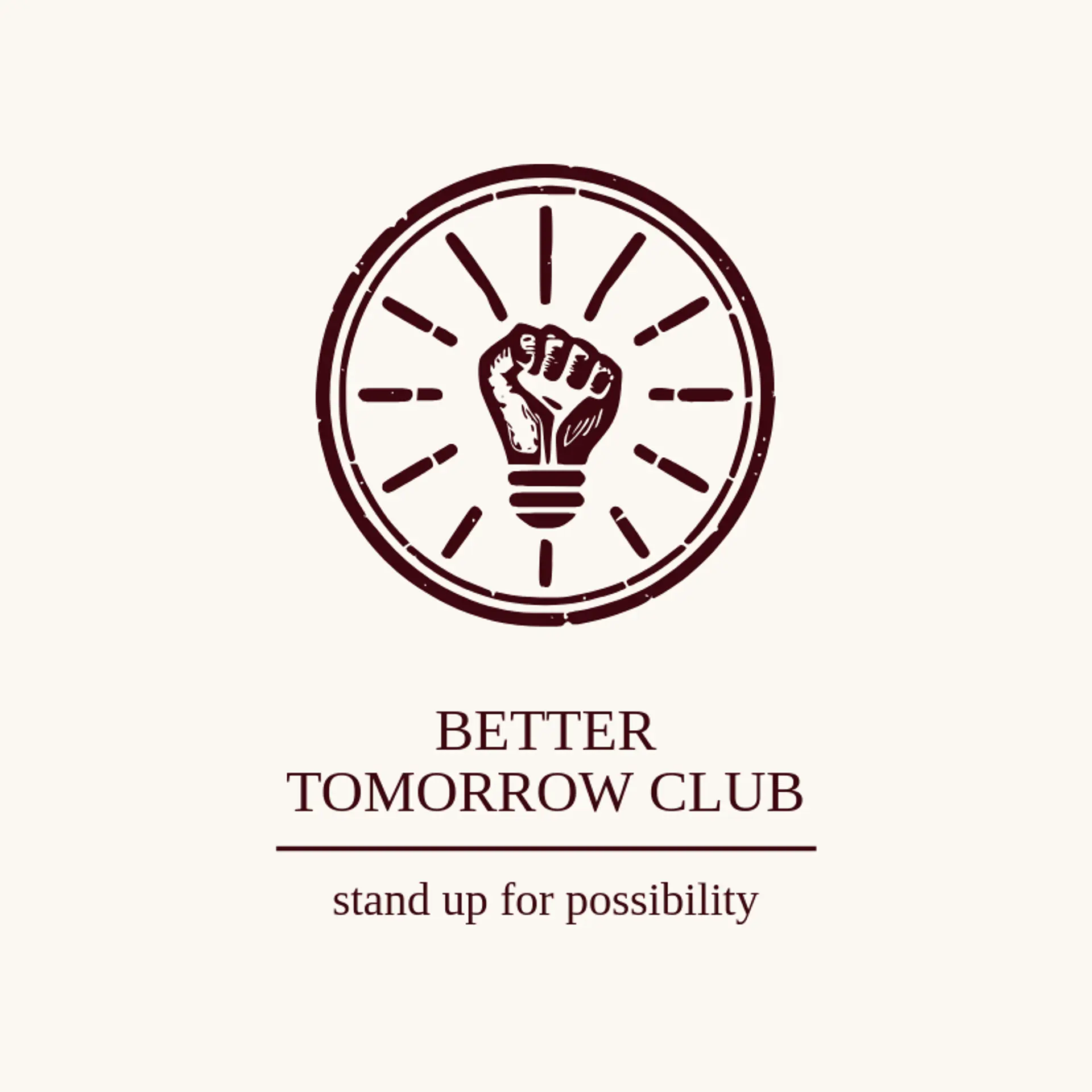 Better Tomorrow Club logo for revolution