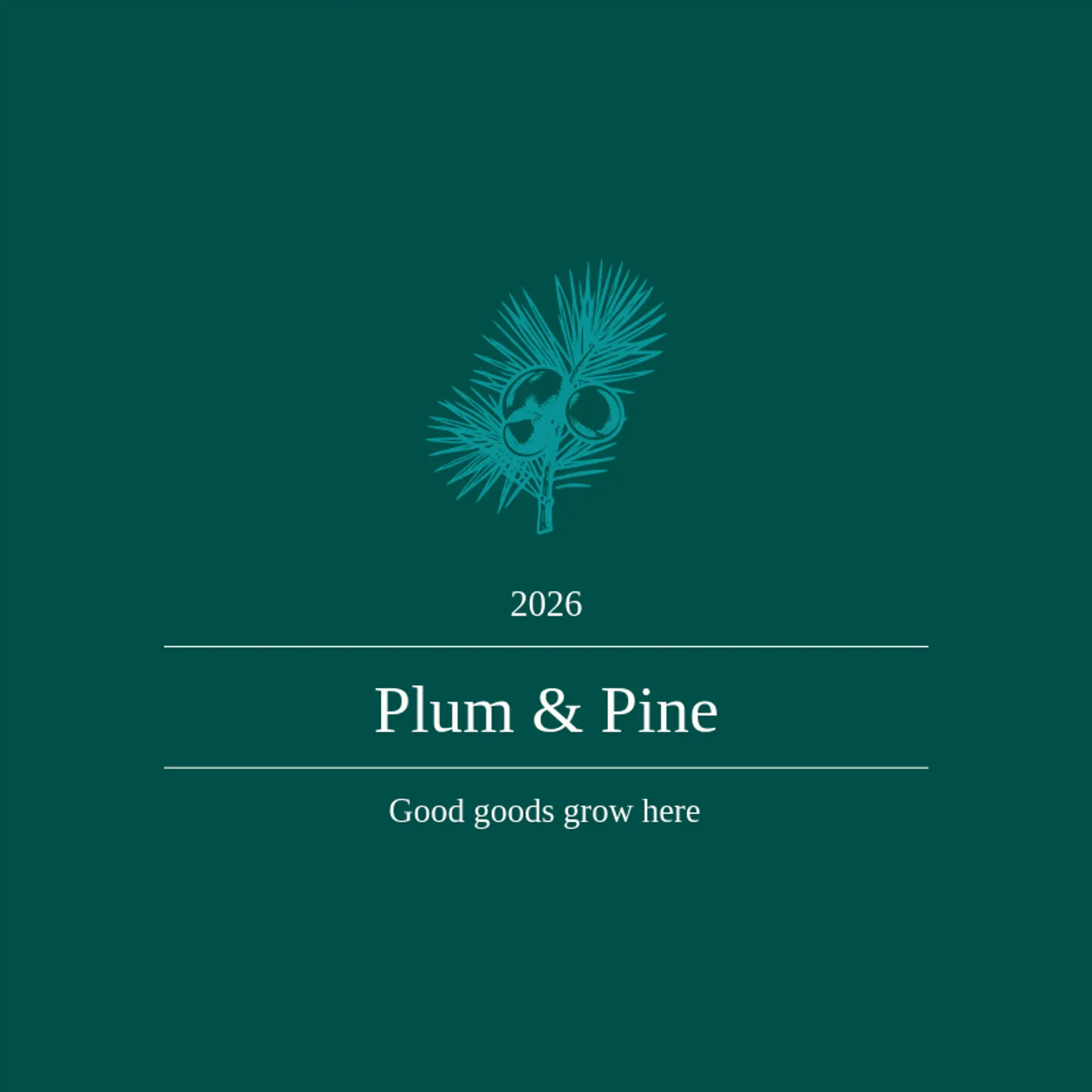 Plum & Pine logo for retail