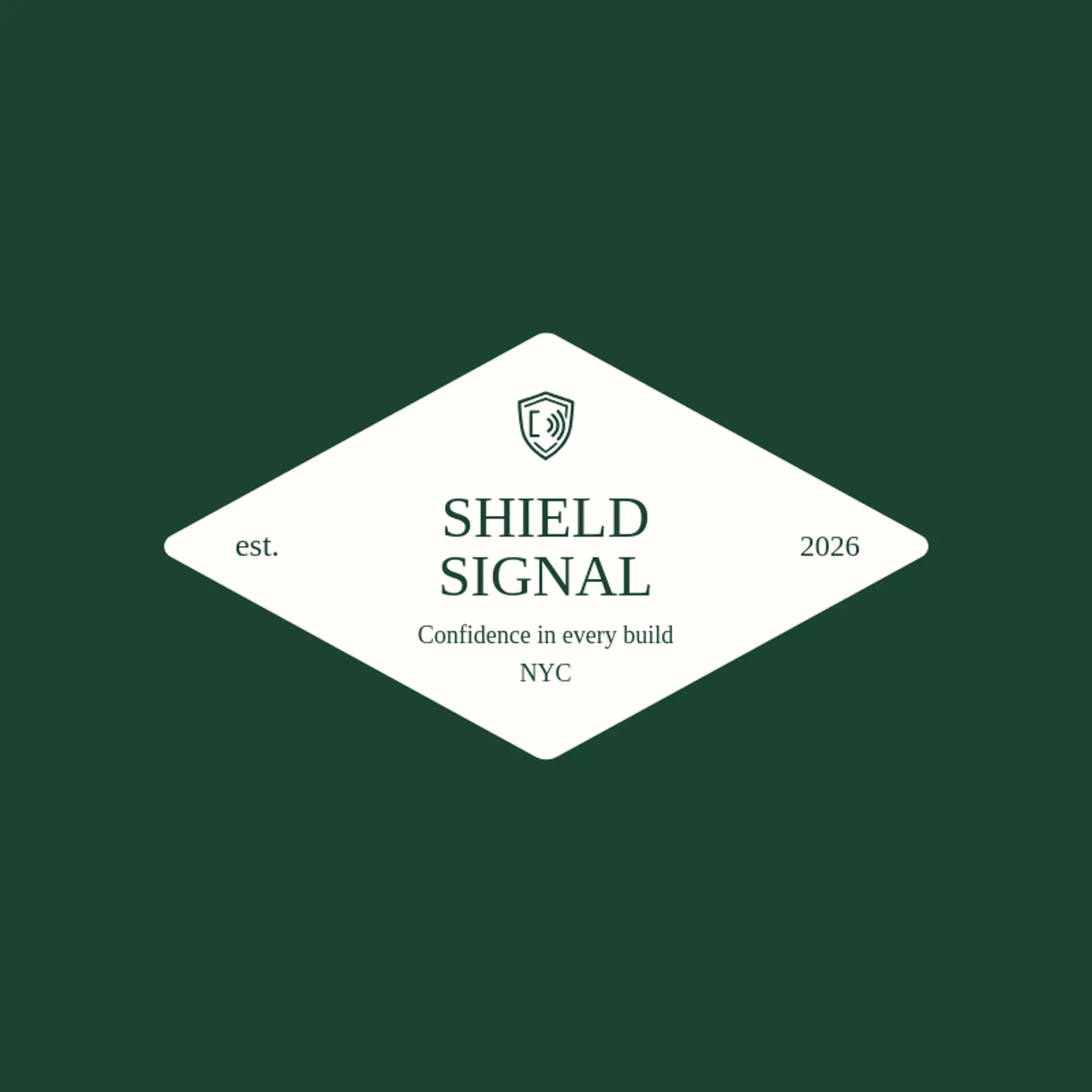 Shield Signal logo for coding