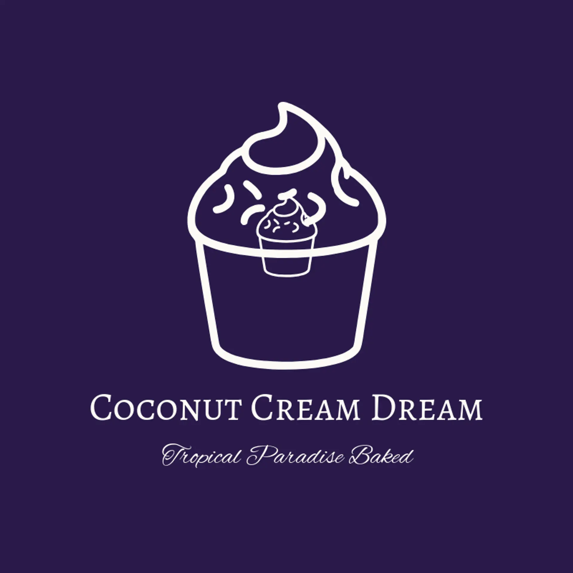 Coconut Cream Dream logo for cupcake