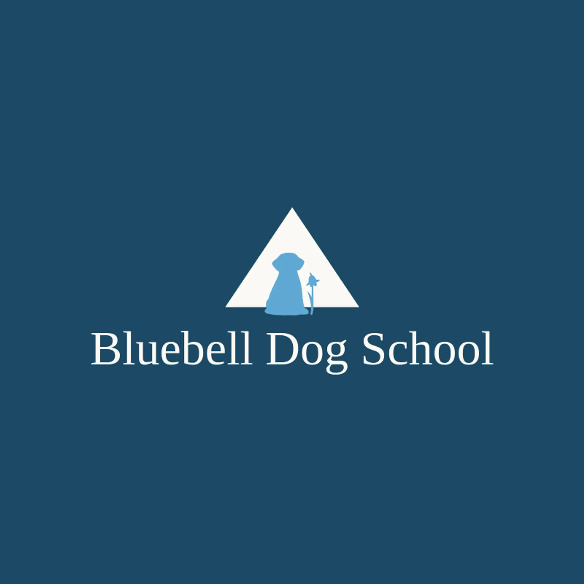 Bluebell Dog School logo for dog training