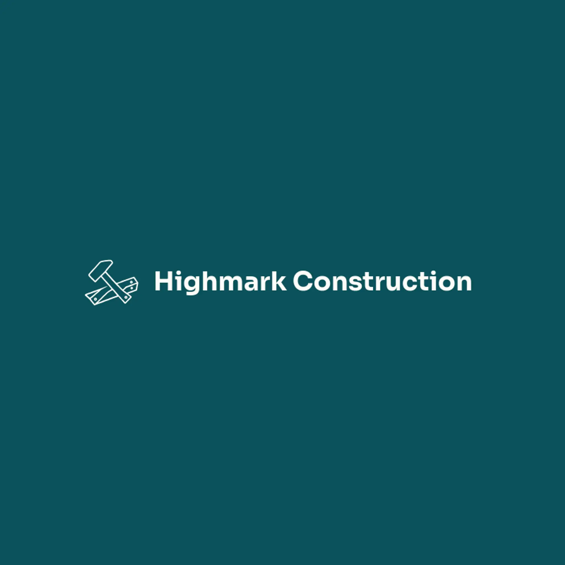 Highmark Construction logo for construction company