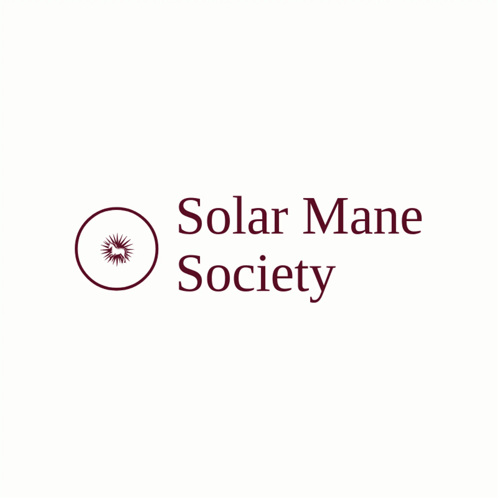 Solar Mane Society logo for unicorn