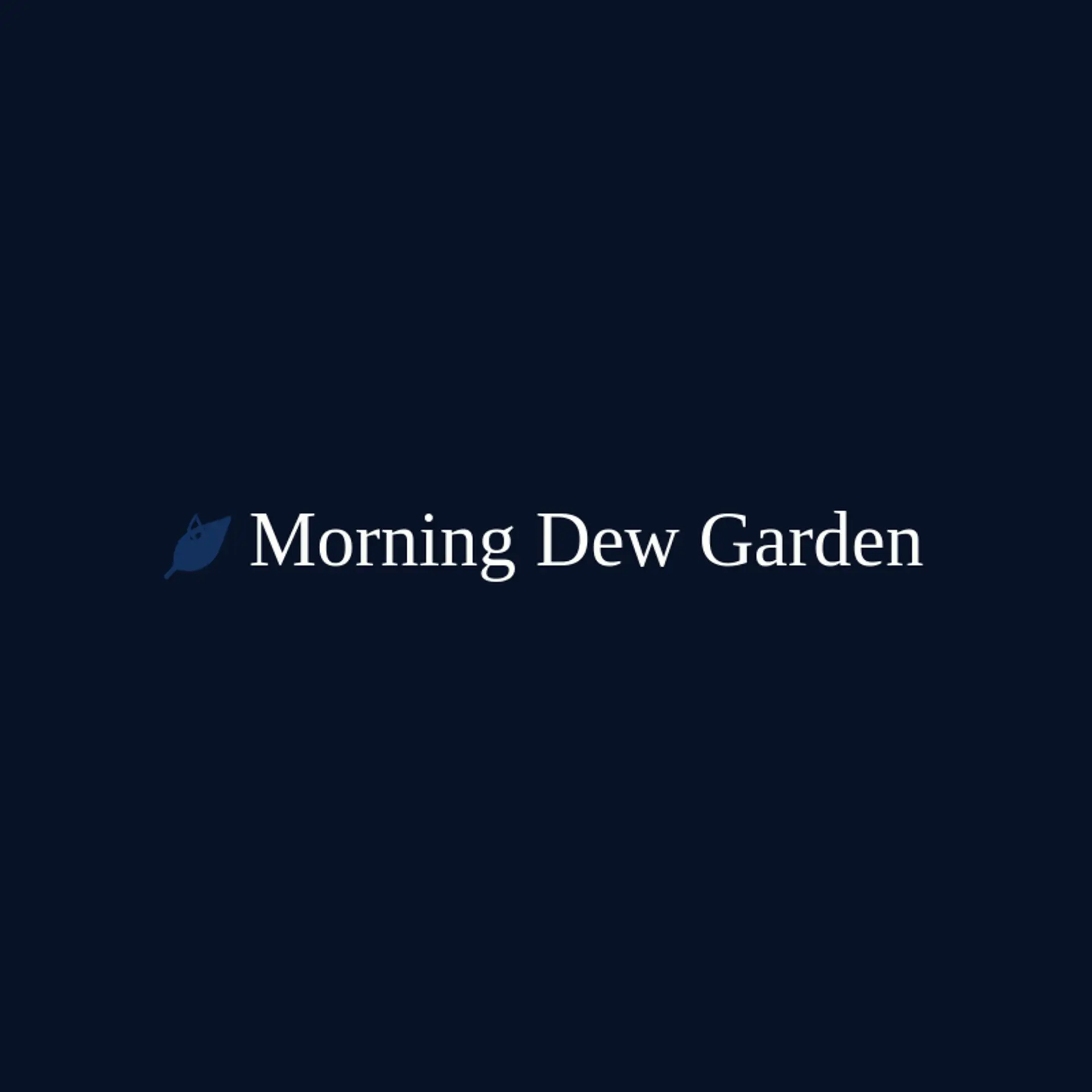 Morning Dew Garden logo for gardening