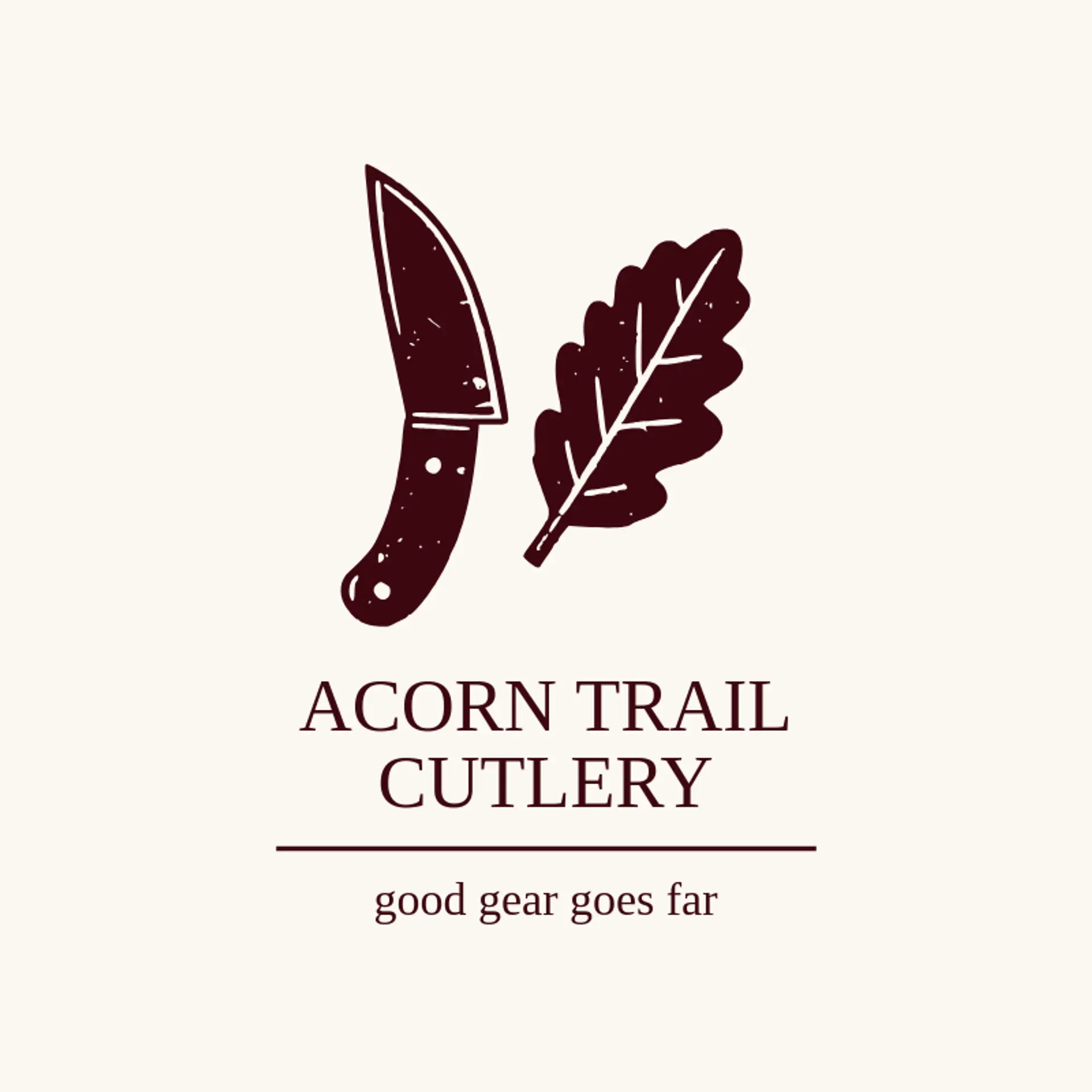 Acorn Trail Cutlery logo for knife