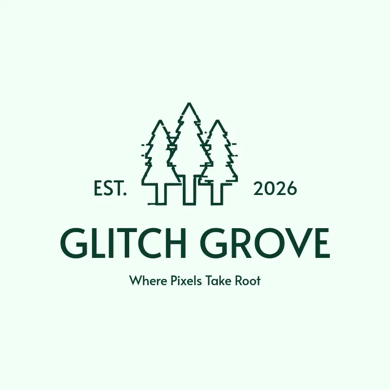 The Twitch name Glitch Grove as a branded logo with a single color icon