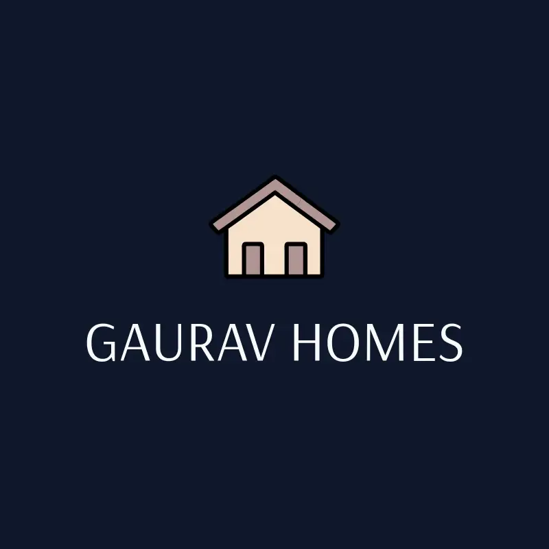 The real estate company name Gaurav Homes as a branded logo with a color icon