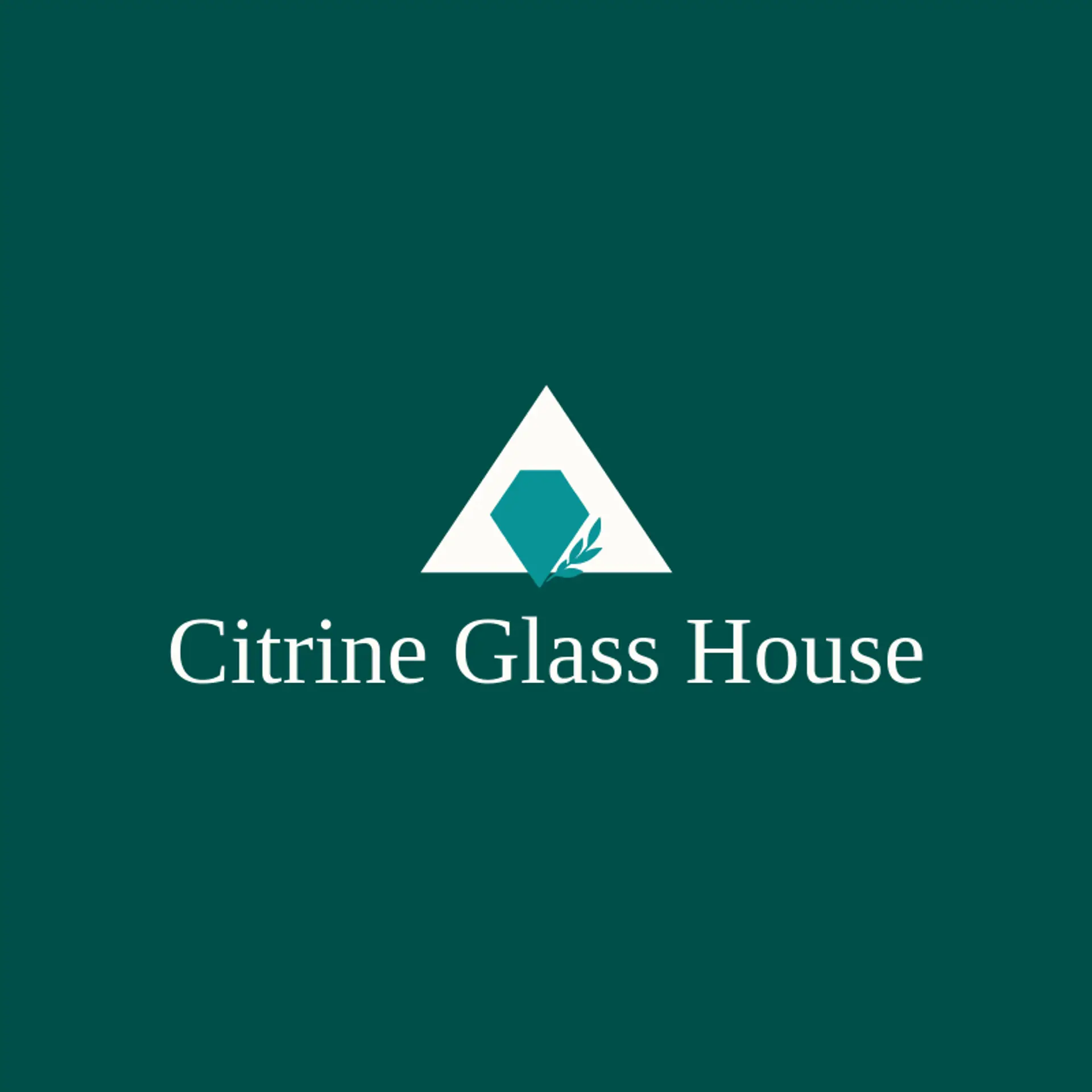 Citrine Glass House logo for stained glass